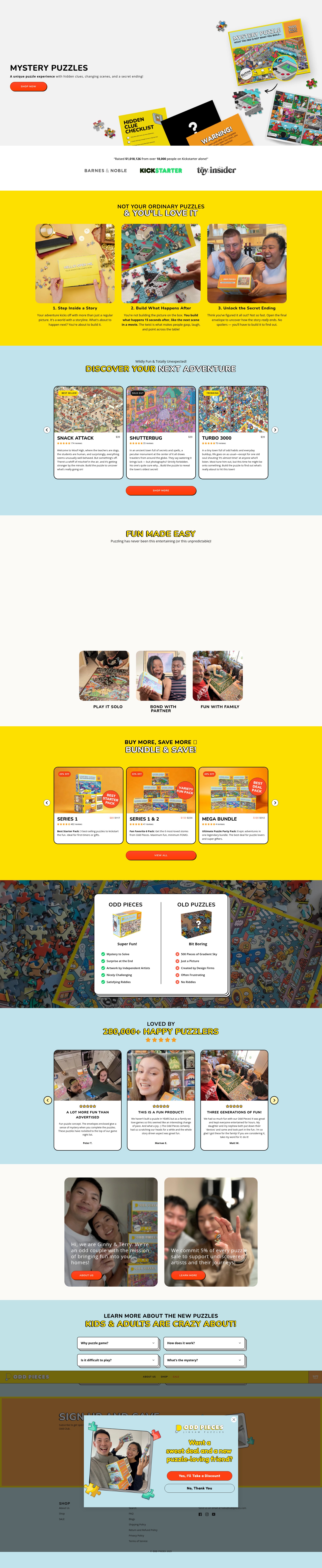 Screenshot of oddpieces.com