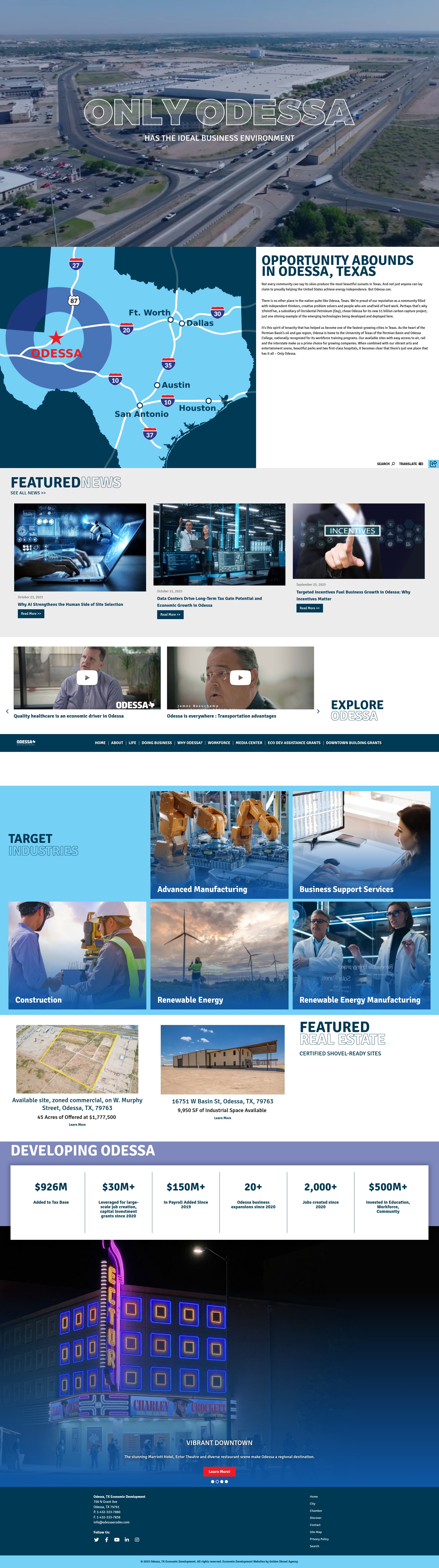 Screenshot of odessatex.com