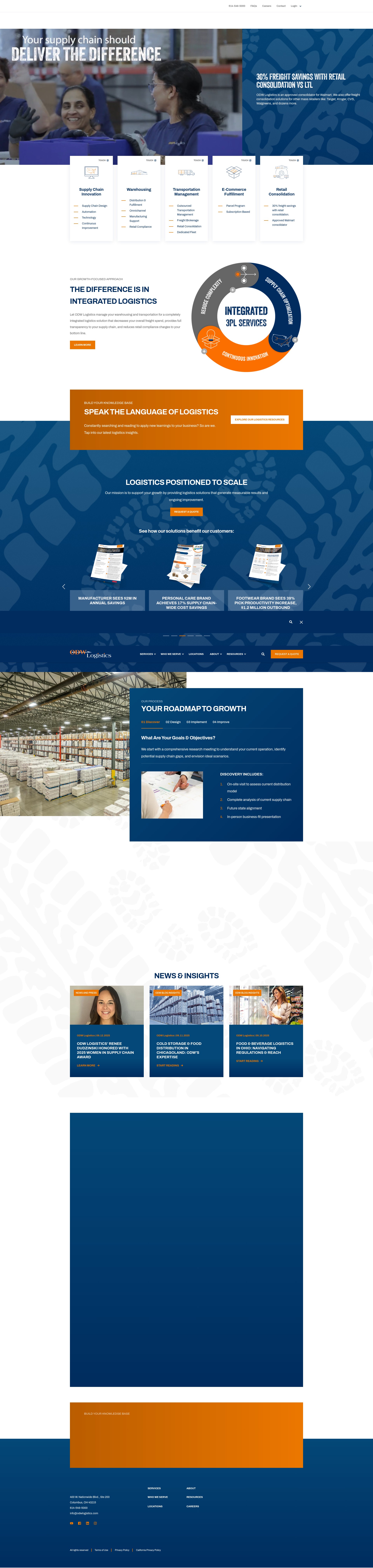 Screenshot of odwlogistics.com