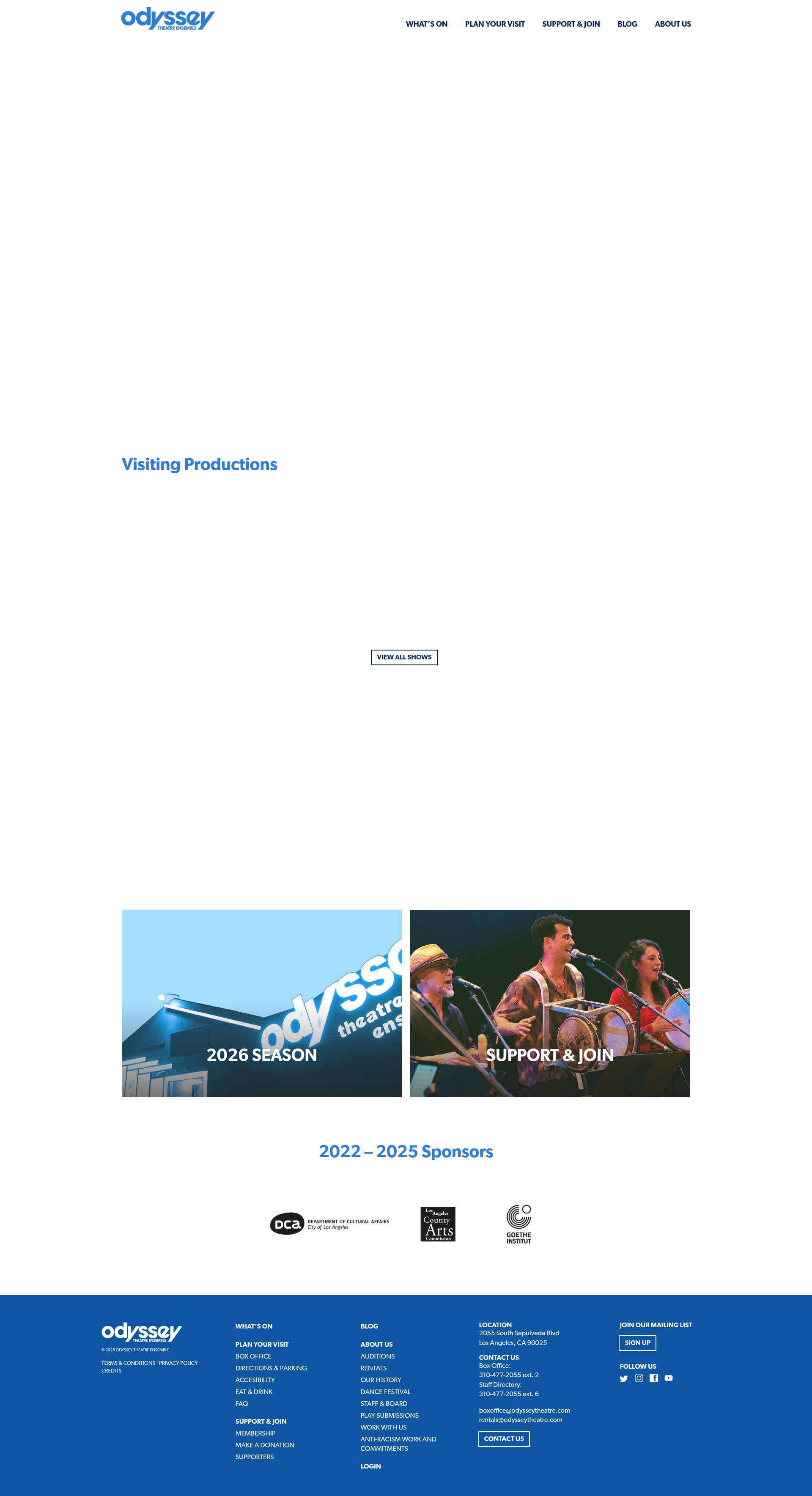 Screenshot of odysseytheatre.com