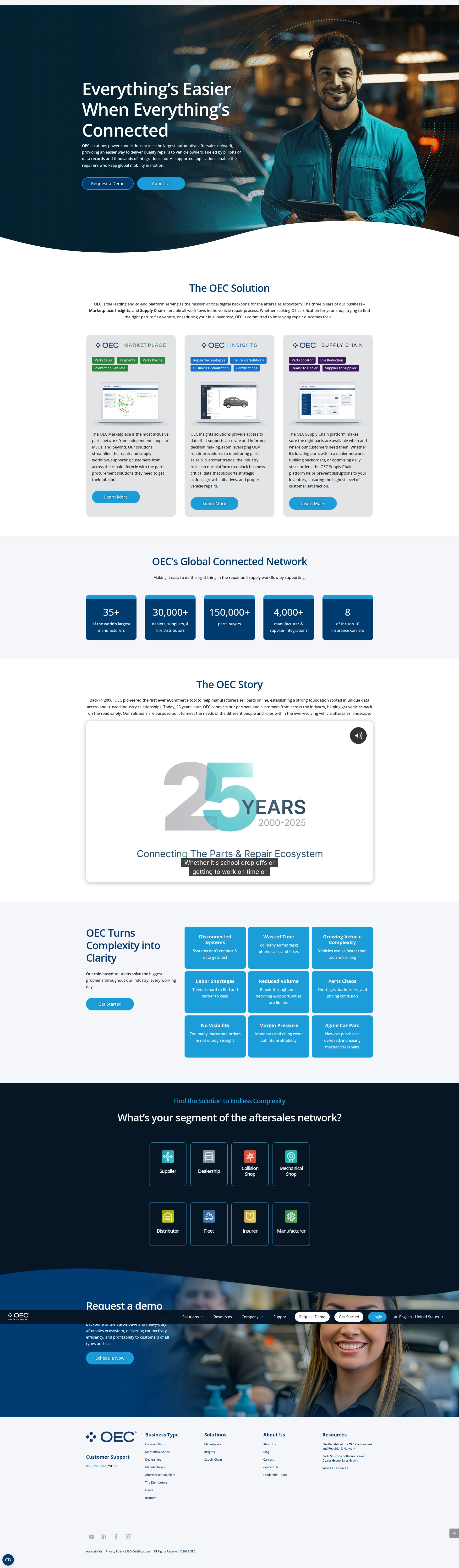 Screenshot of oeconnection.com