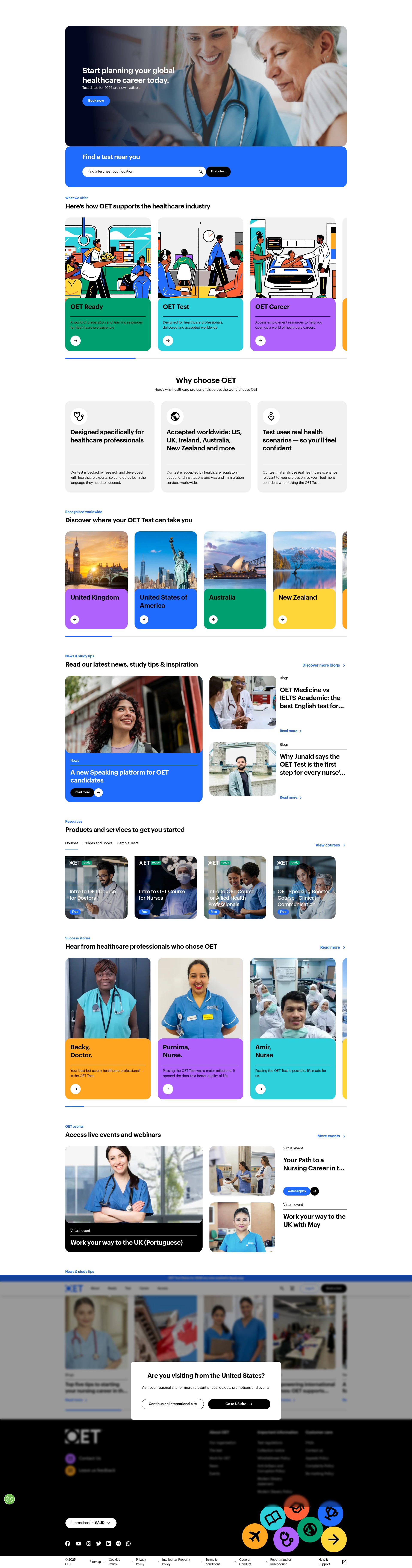 Screenshot of oet.com