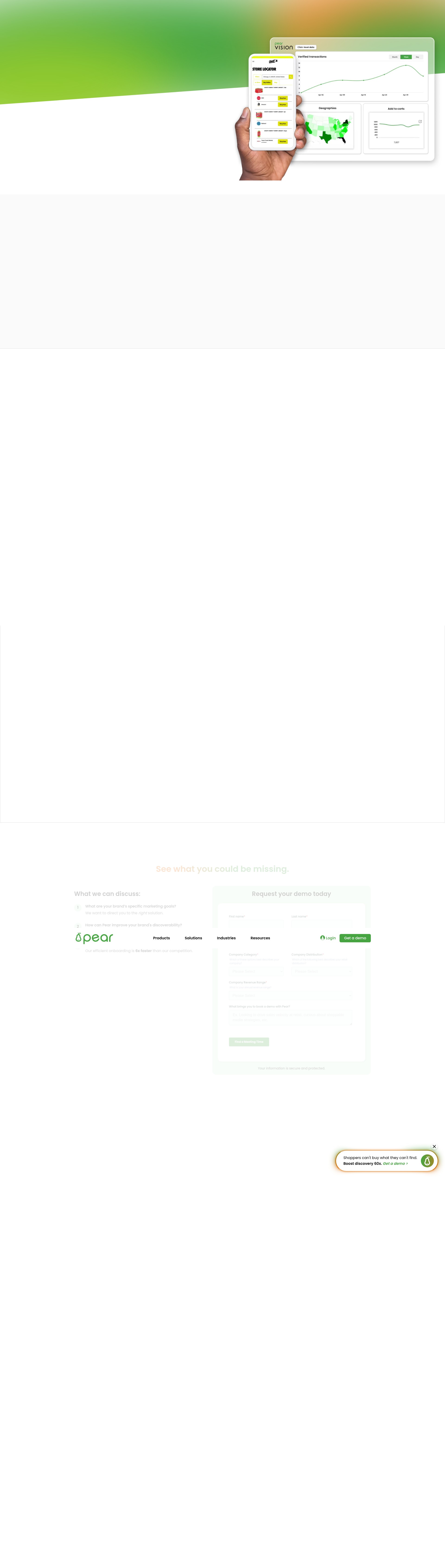 Screenshot of offers.pearcommerce.com