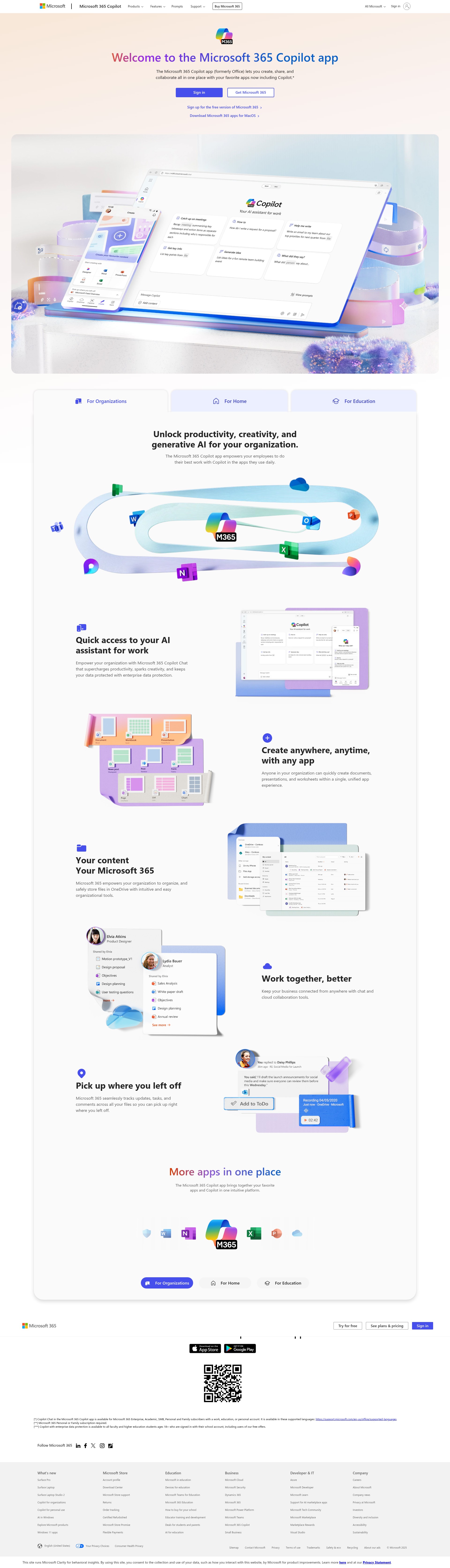 Screenshot of office.com