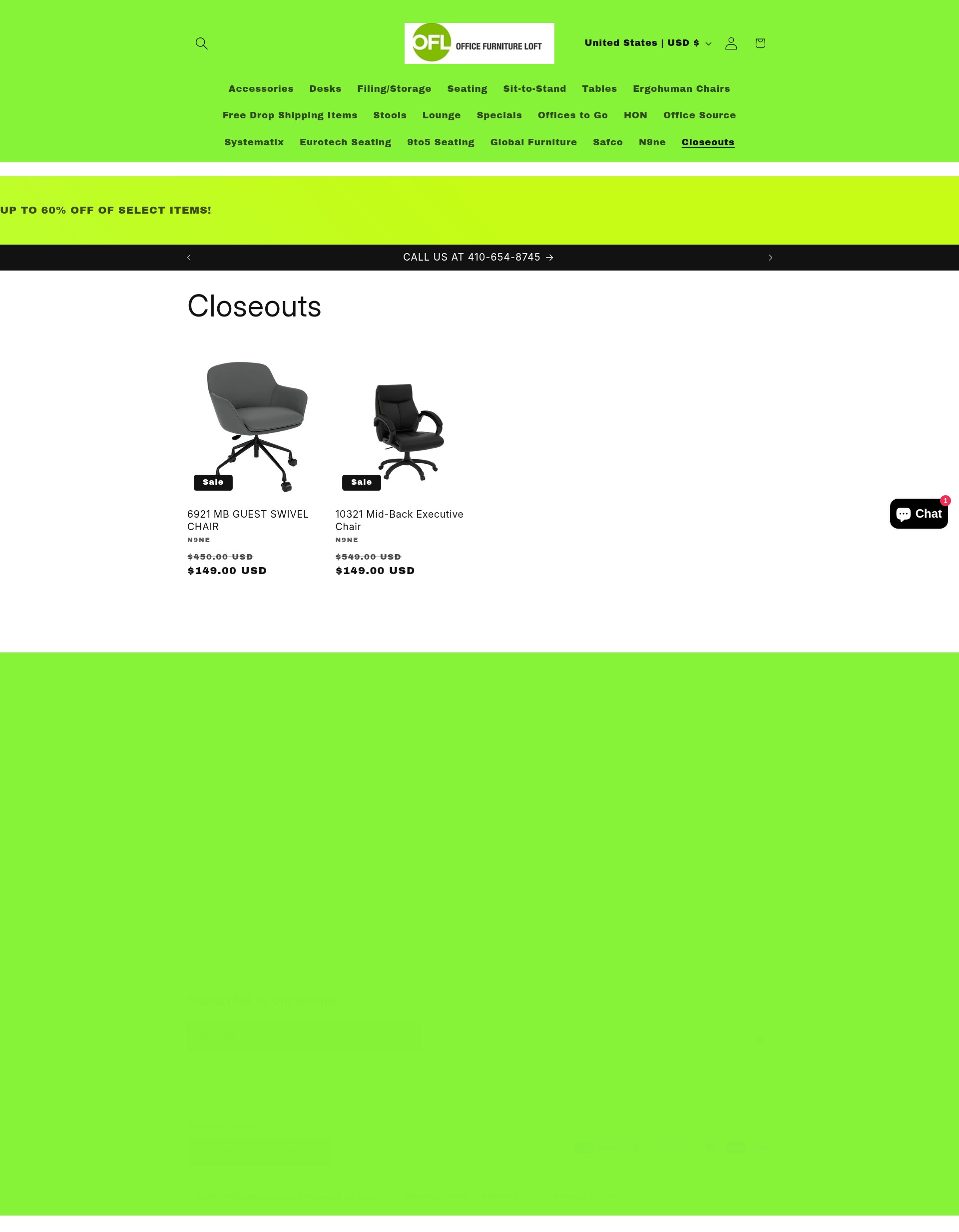 Screenshot of officefurnitureloft.com