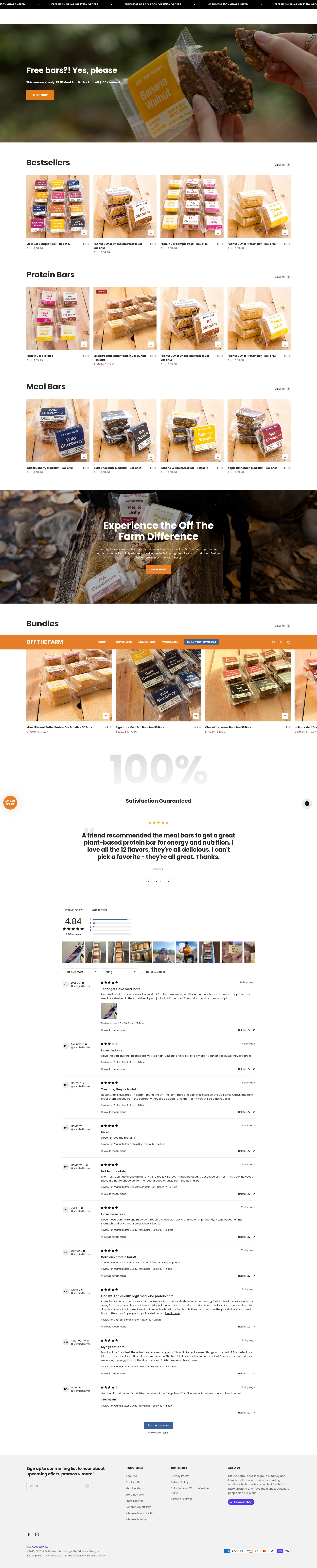 Screenshot of offthefarmfoods.myshopify.com