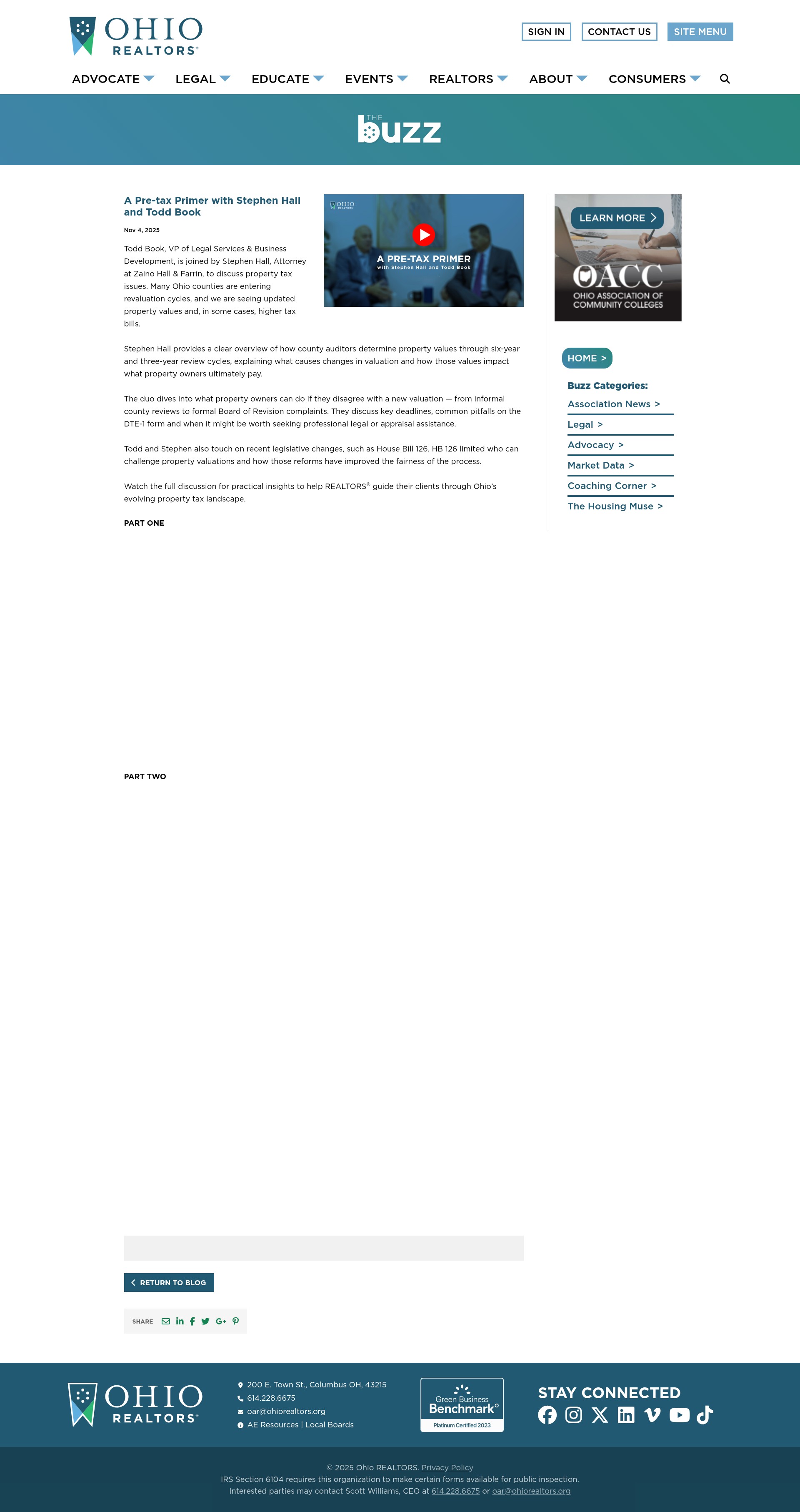 Screenshot of ohiorealtors.org