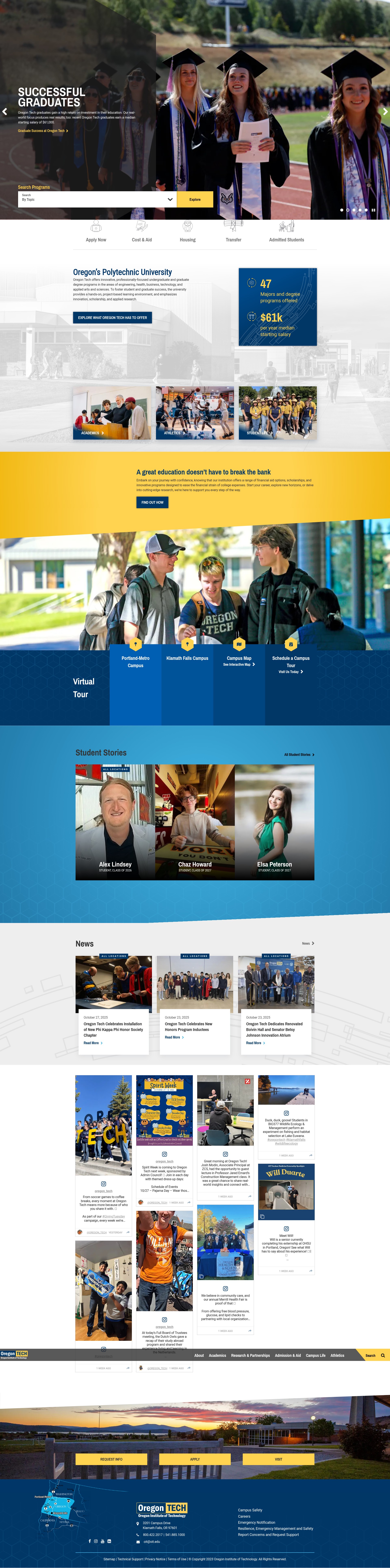 Screenshot of oit.edu