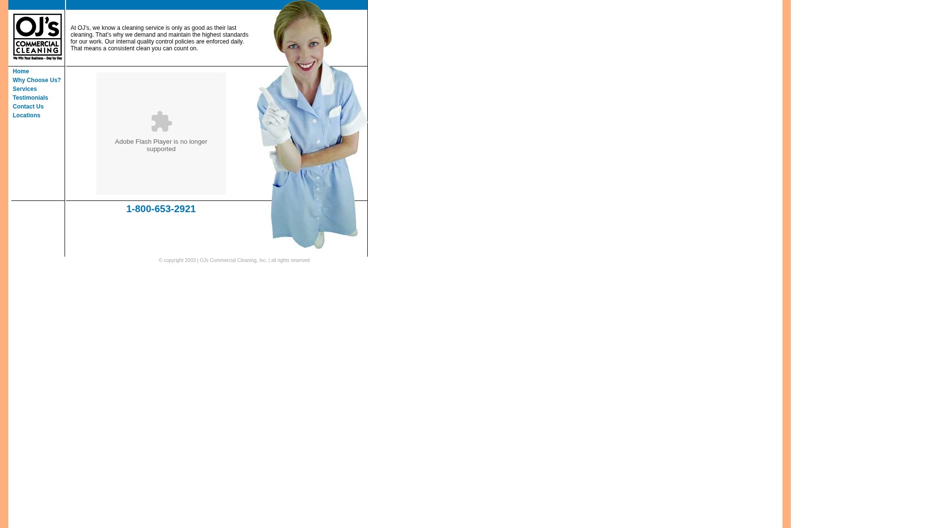 Screenshot of ojscleaning.com