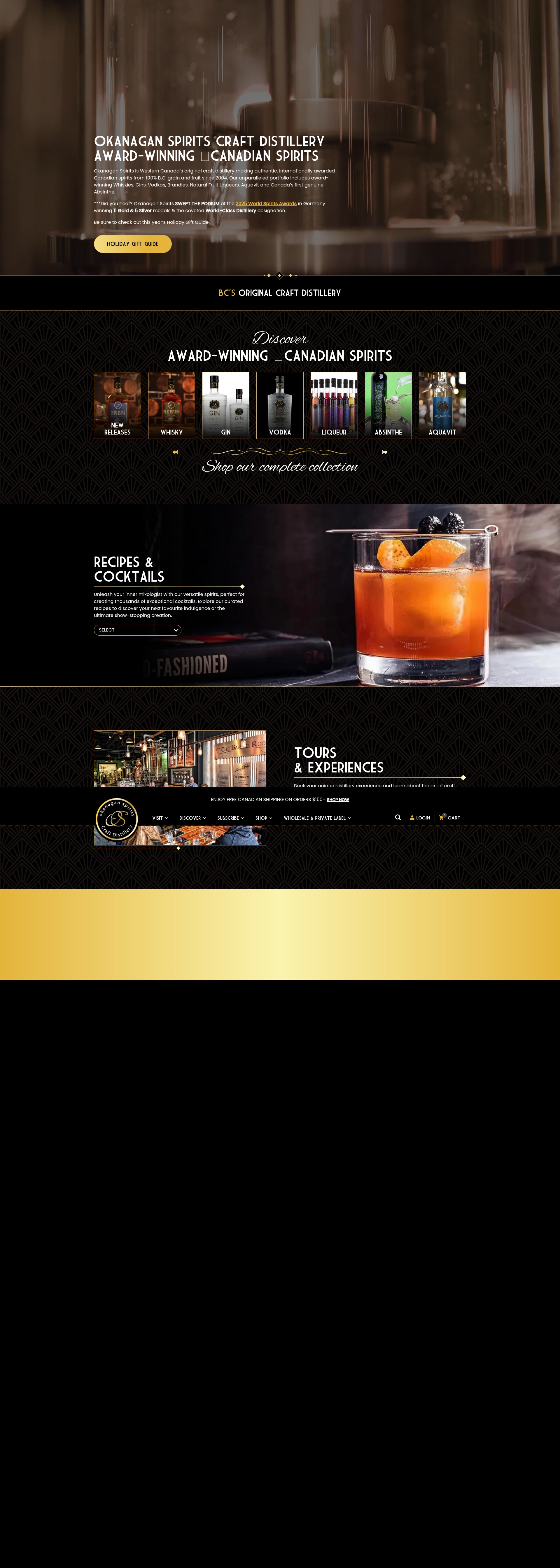 Screenshot of okanaganspirits.com