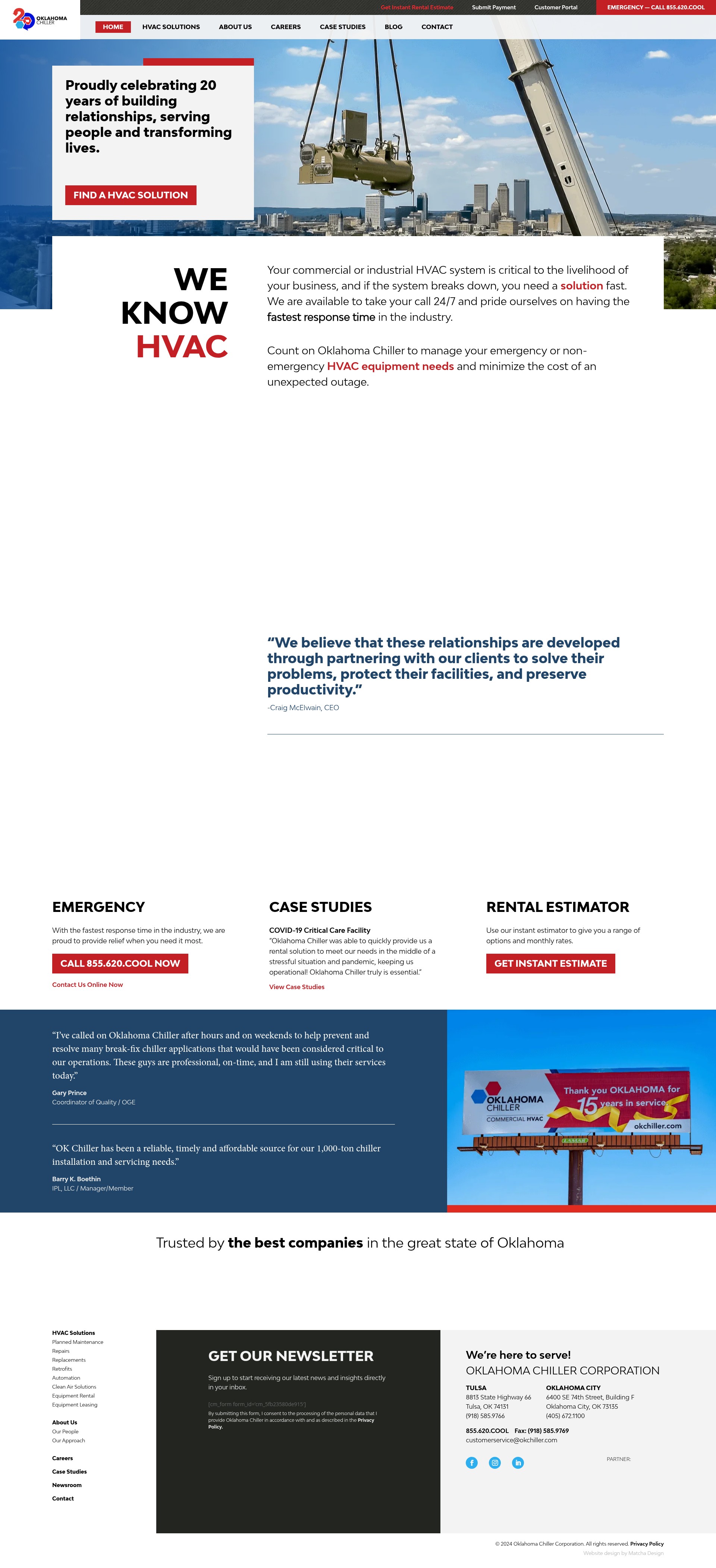 Screenshot of okchiller.com