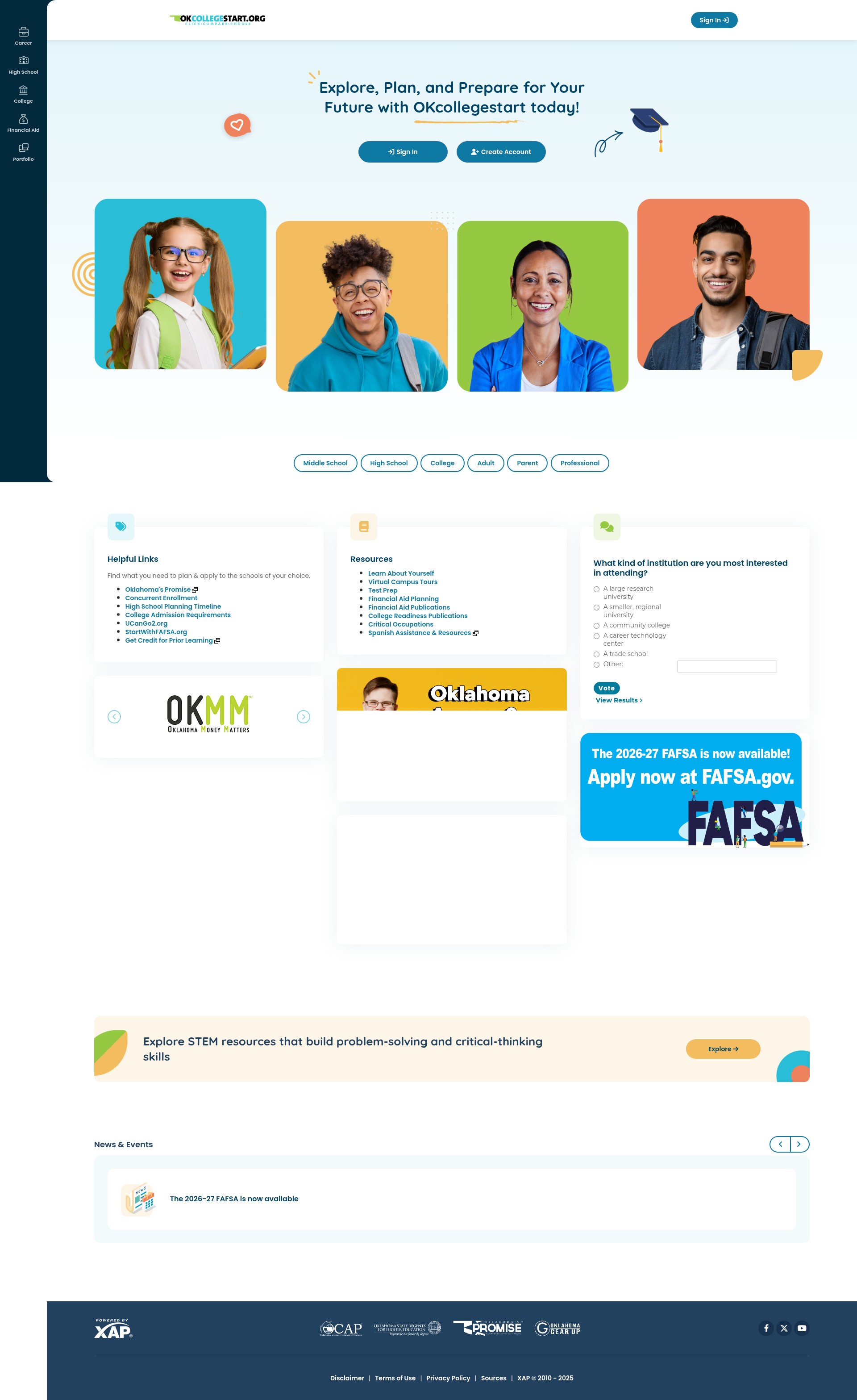 Screenshot of okhighered.org