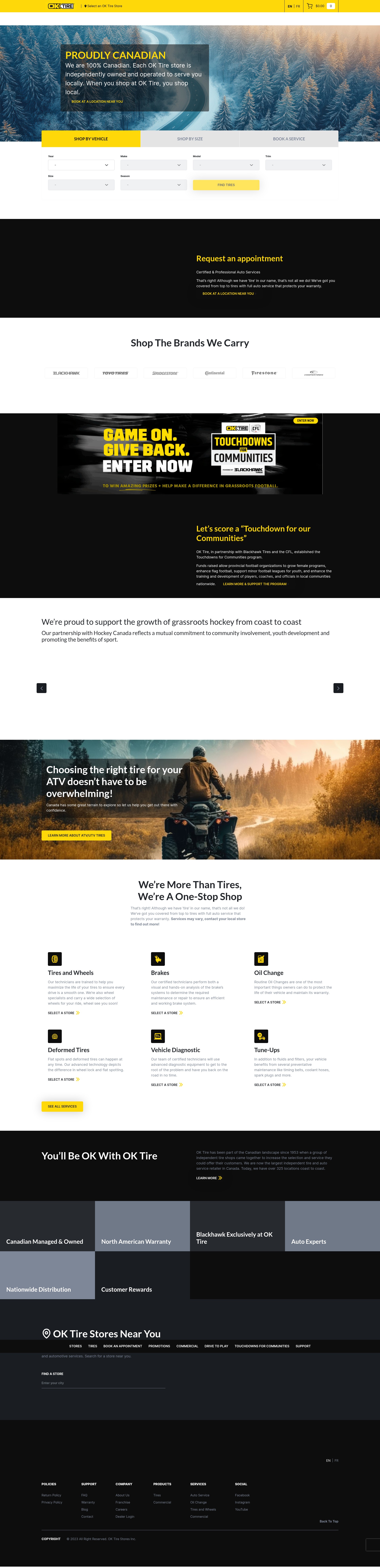 Screenshot of oktire.com