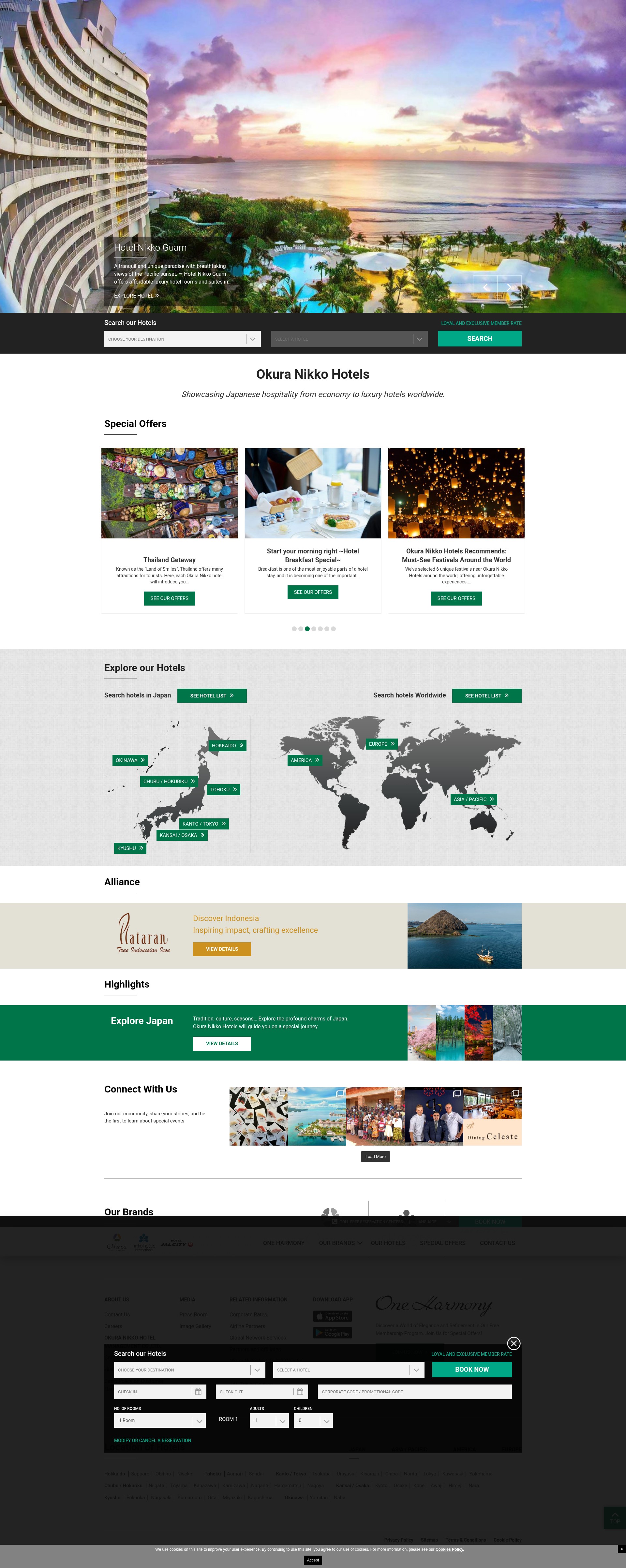 Screenshot of okura-nikko.com