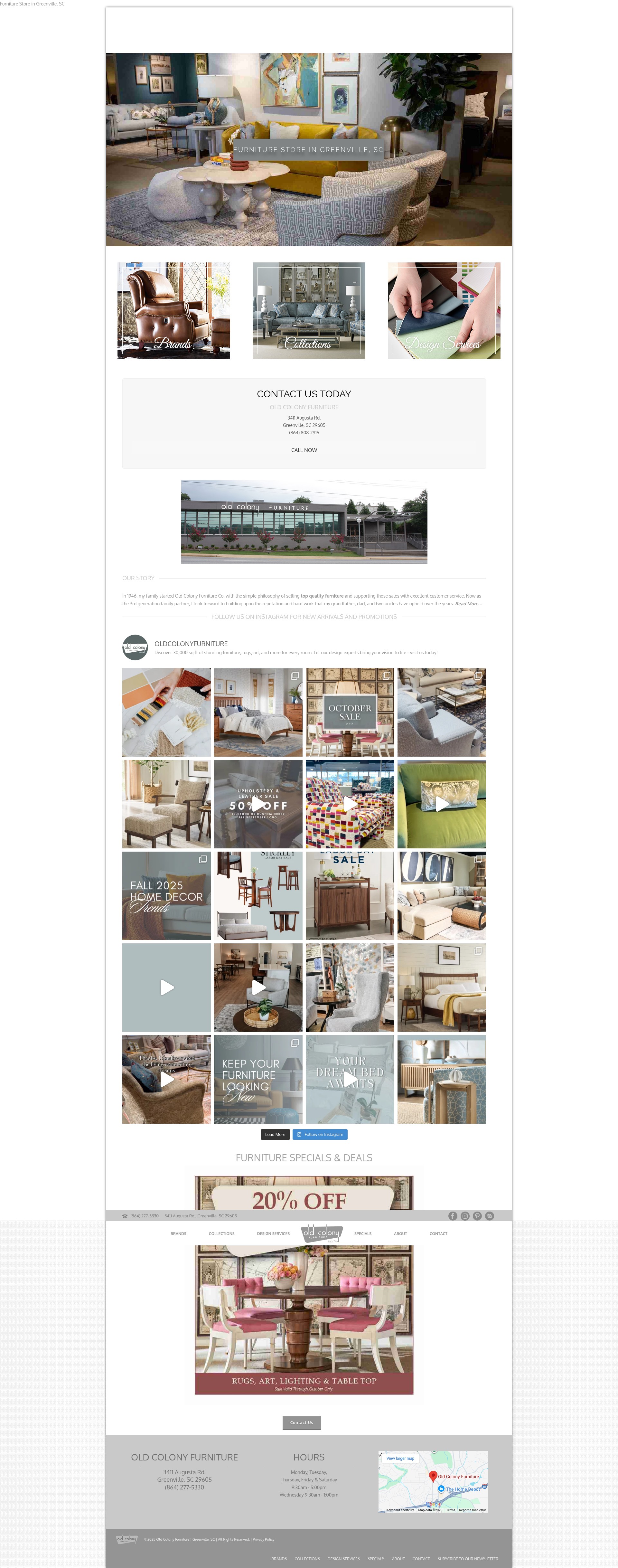 Screenshot of oldcolonyfurniture.com