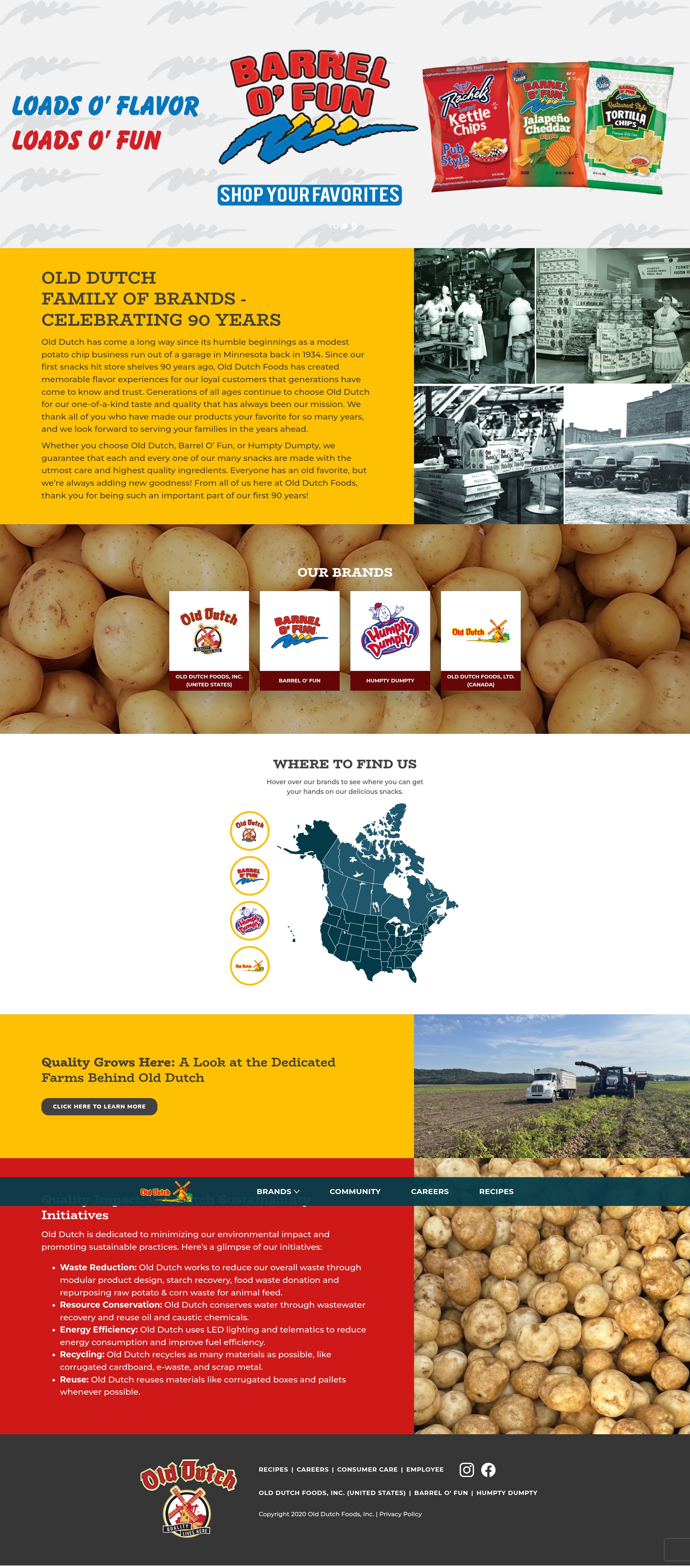 Screenshot of olddutchfoods.com