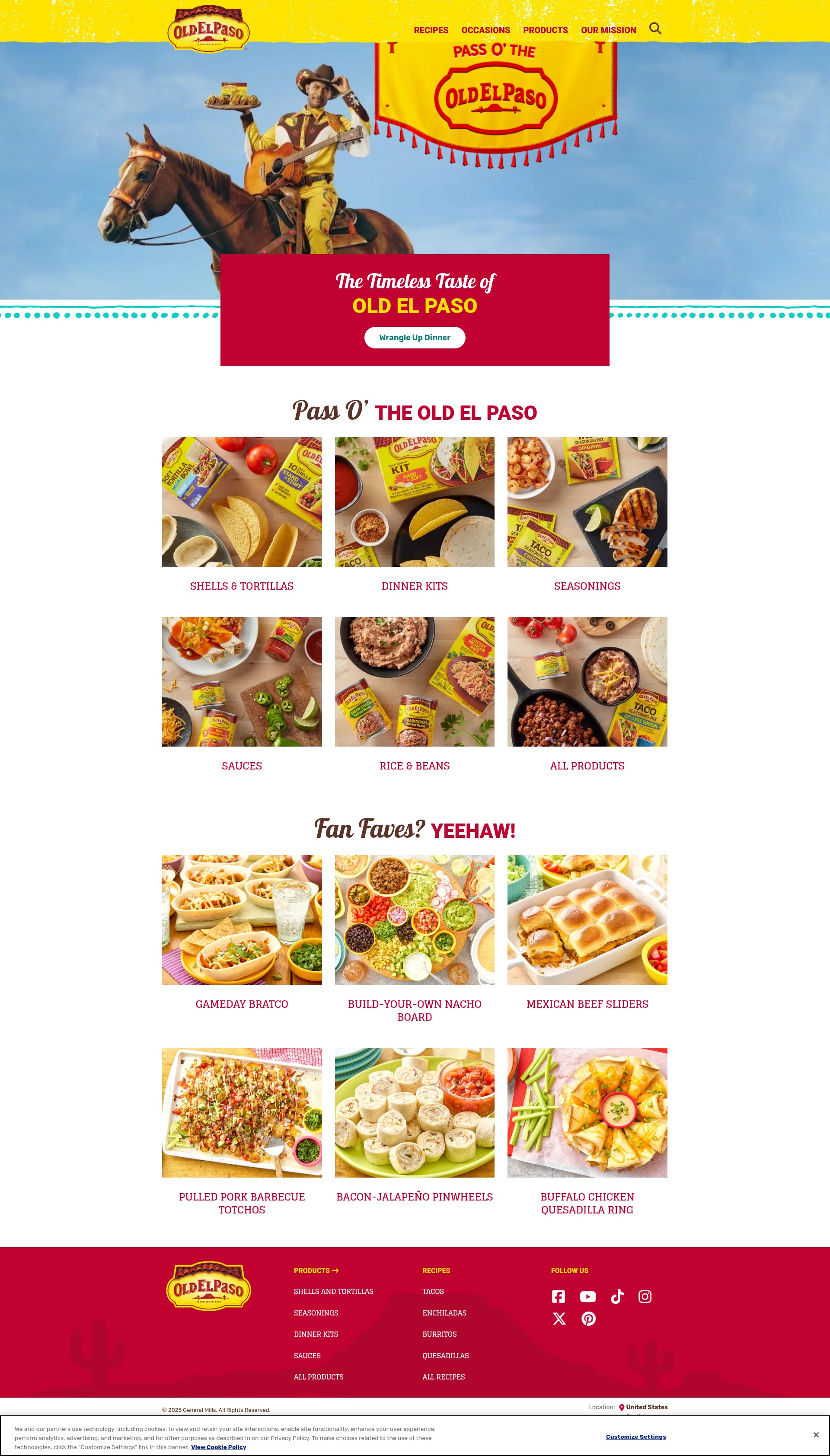 Screenshot of oldelpaso.com