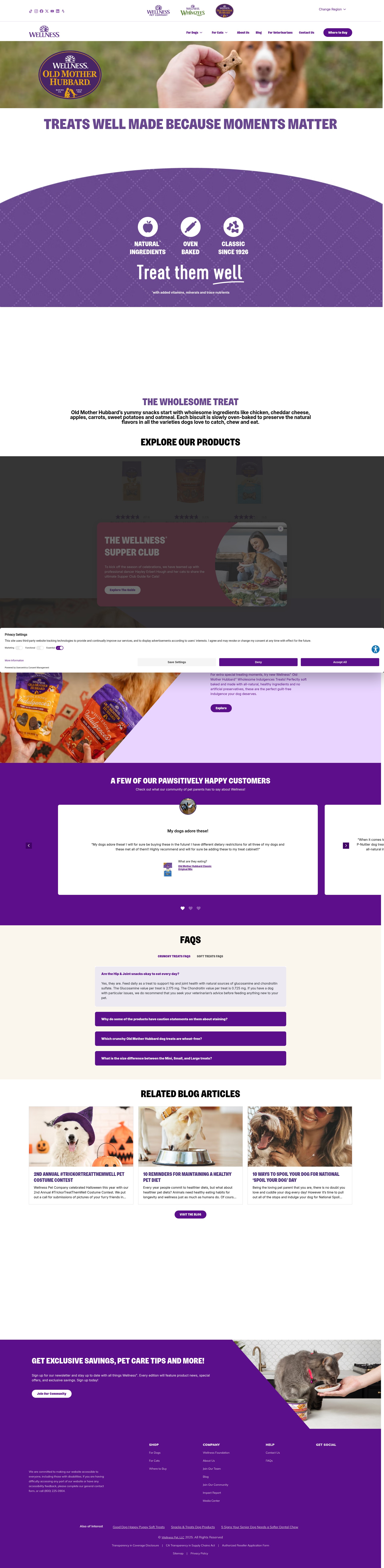 Screenshot of oldmotherhubbard.com