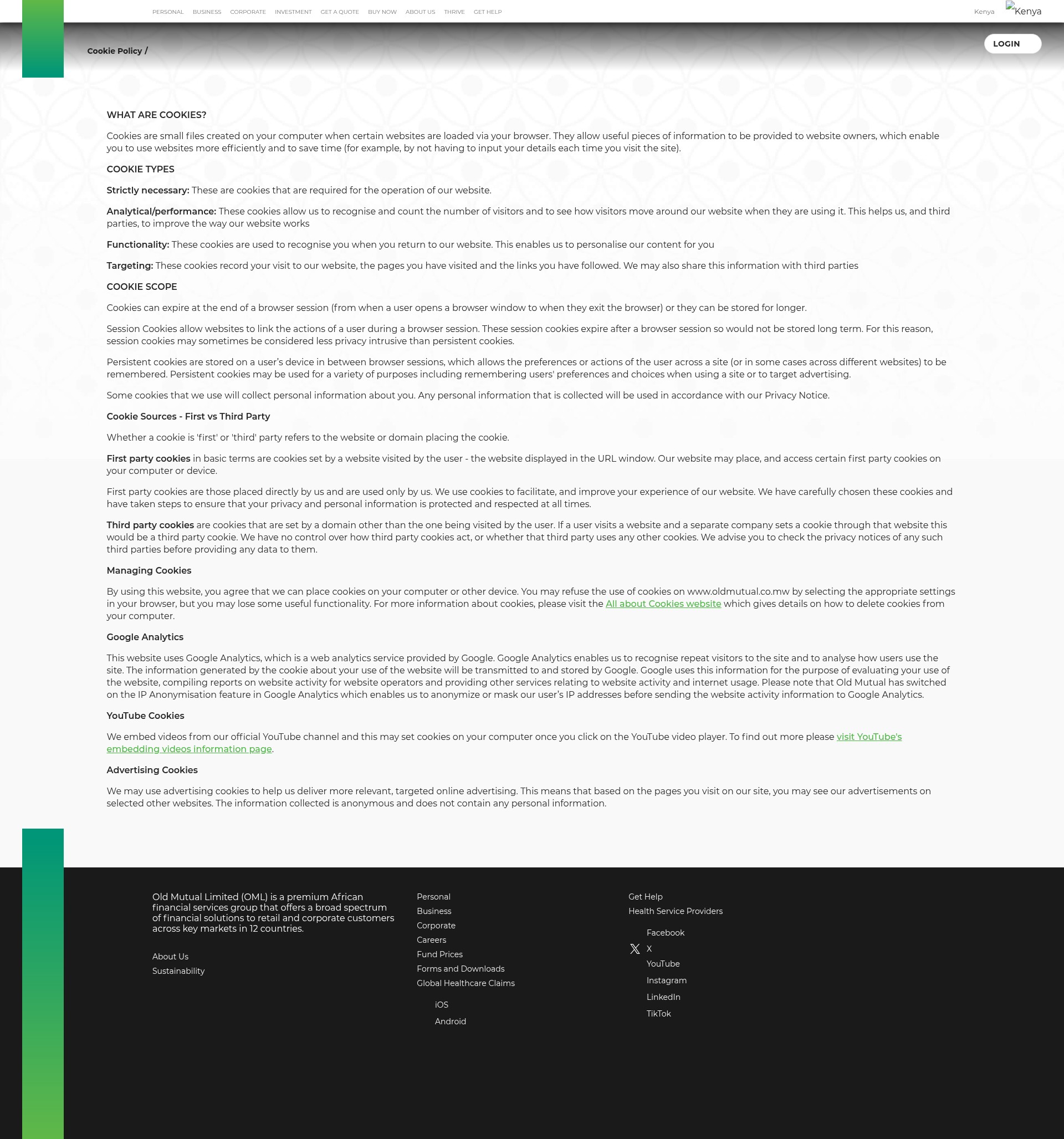 Screenshot of oldmutual.co.ke