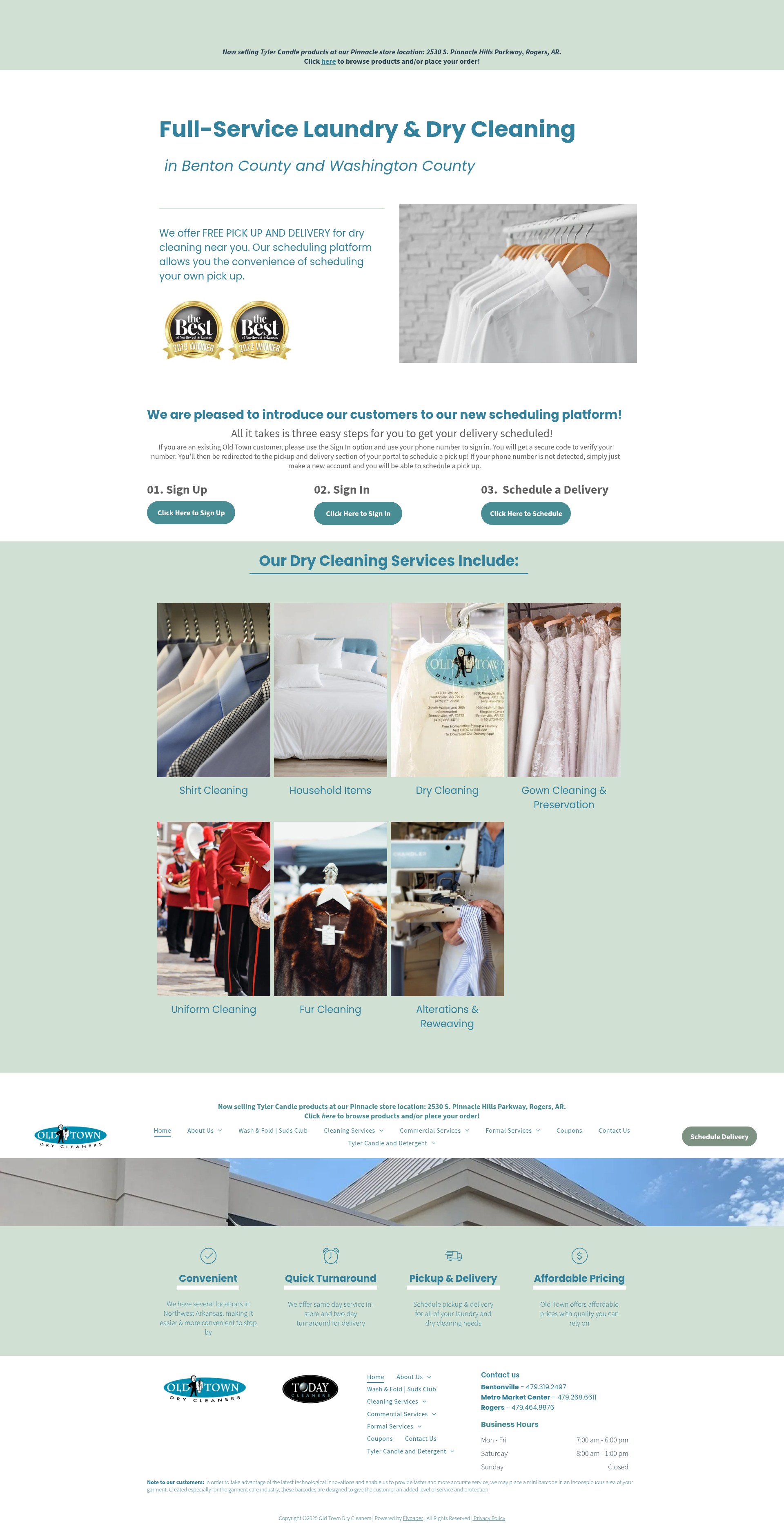 Screenshot of oldtowncleaners.com