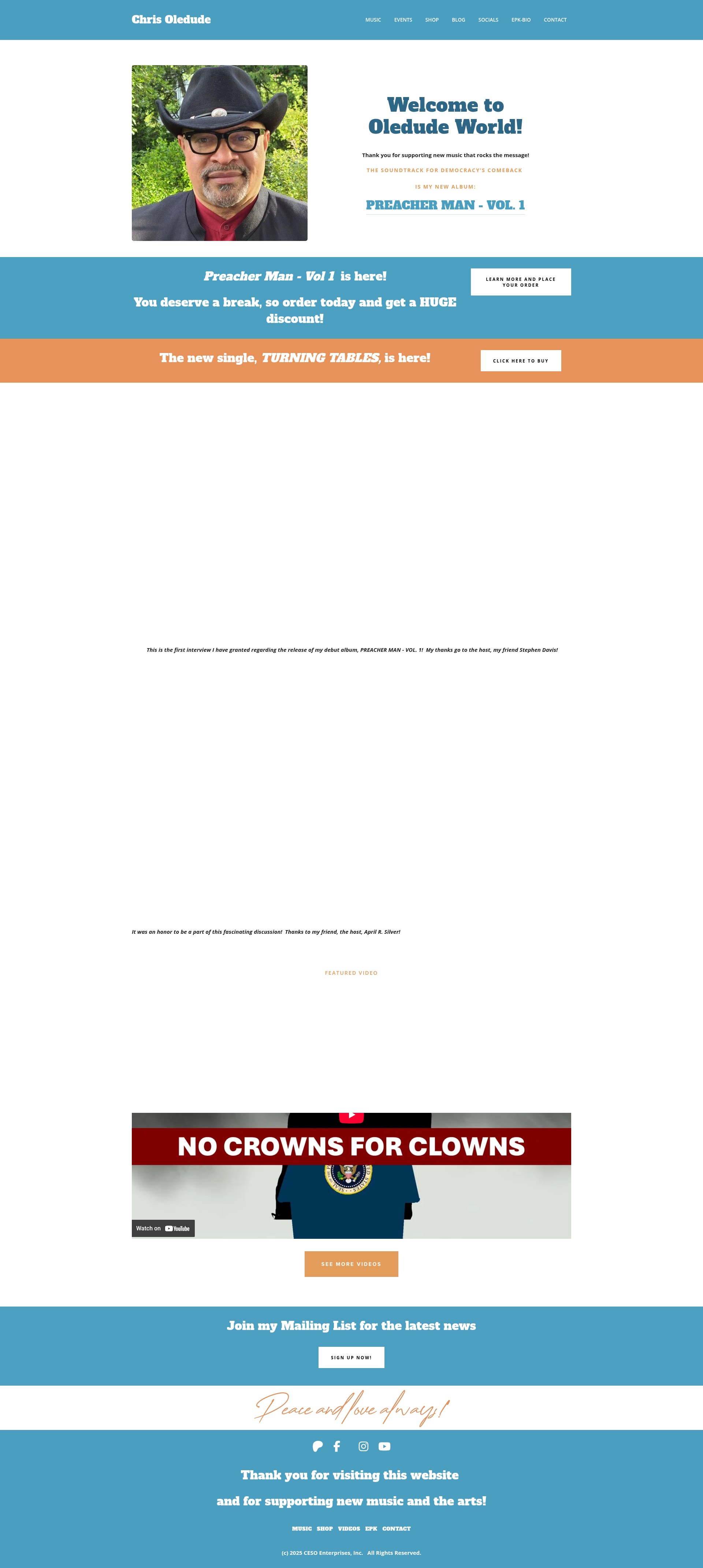 Screenshot of oledude.rocks