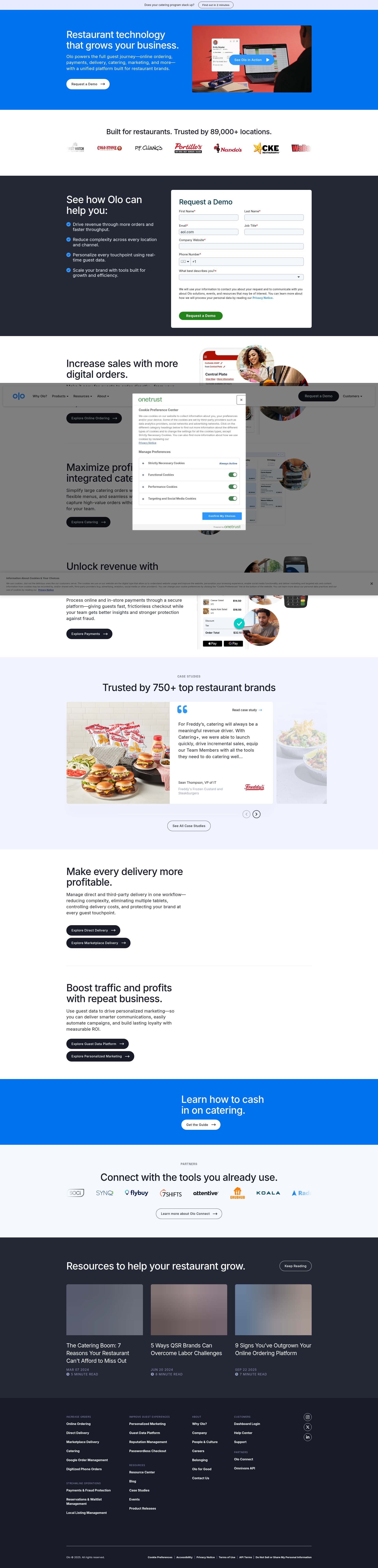 Screenshot of olo.com