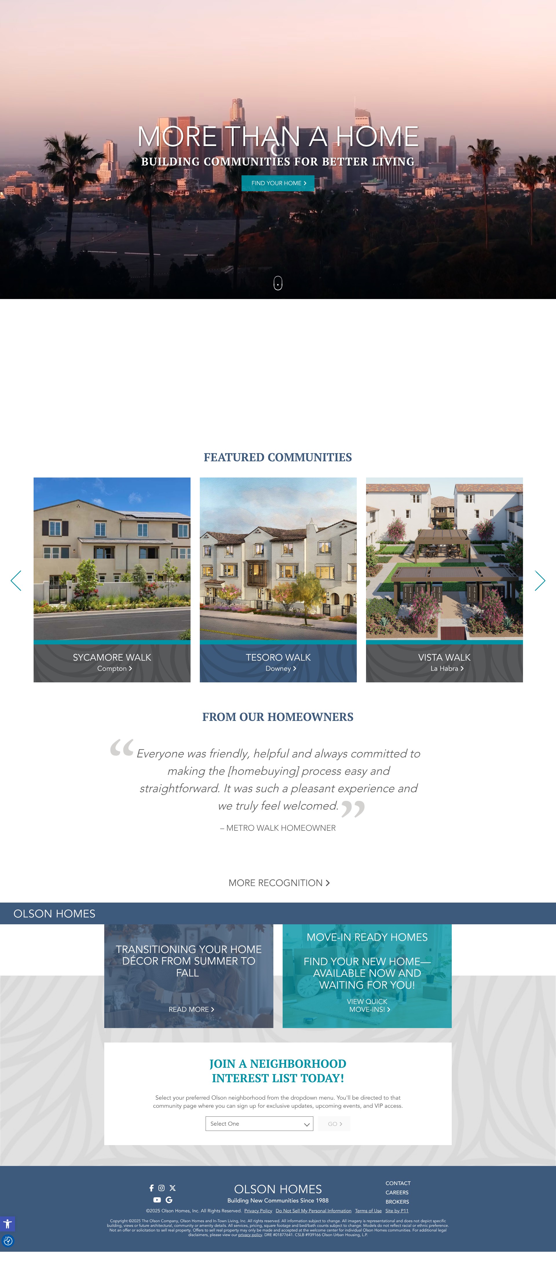 Screenshot of olsonhomes.com