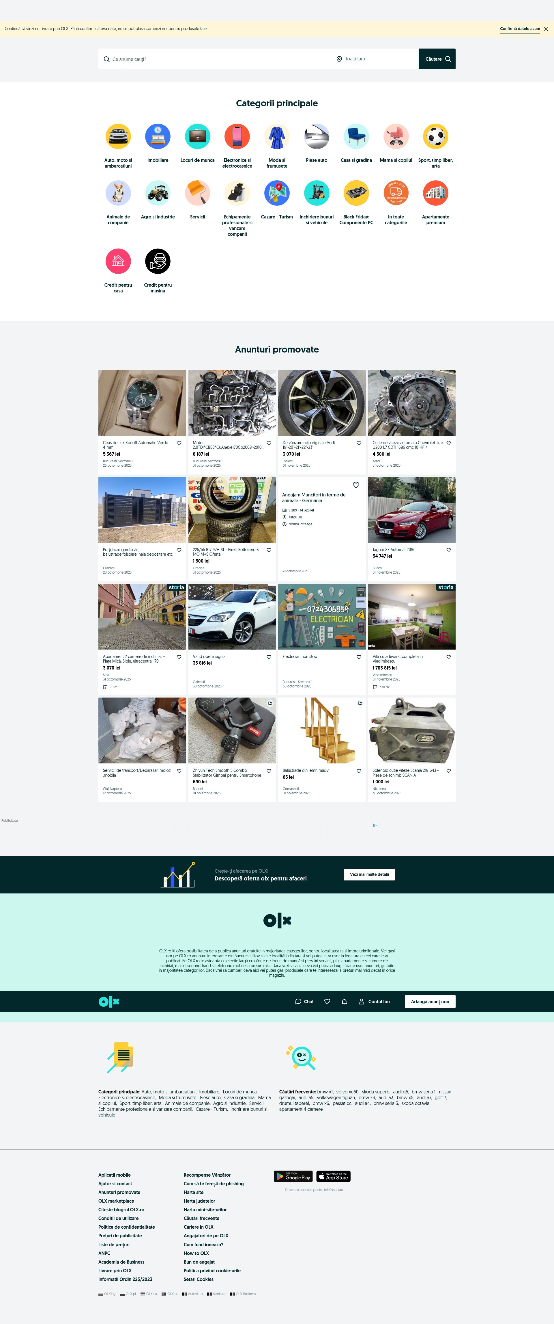 Screenshot of olx.ro