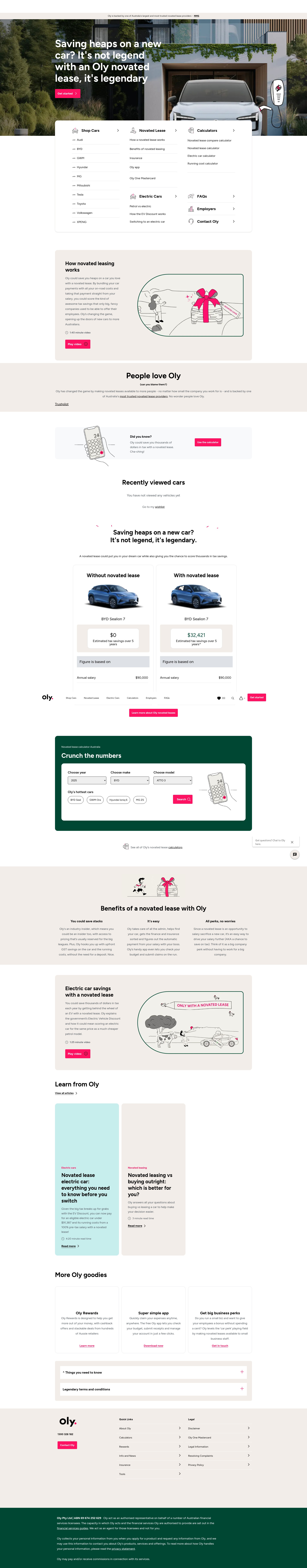 Screenshot of oly.com.au