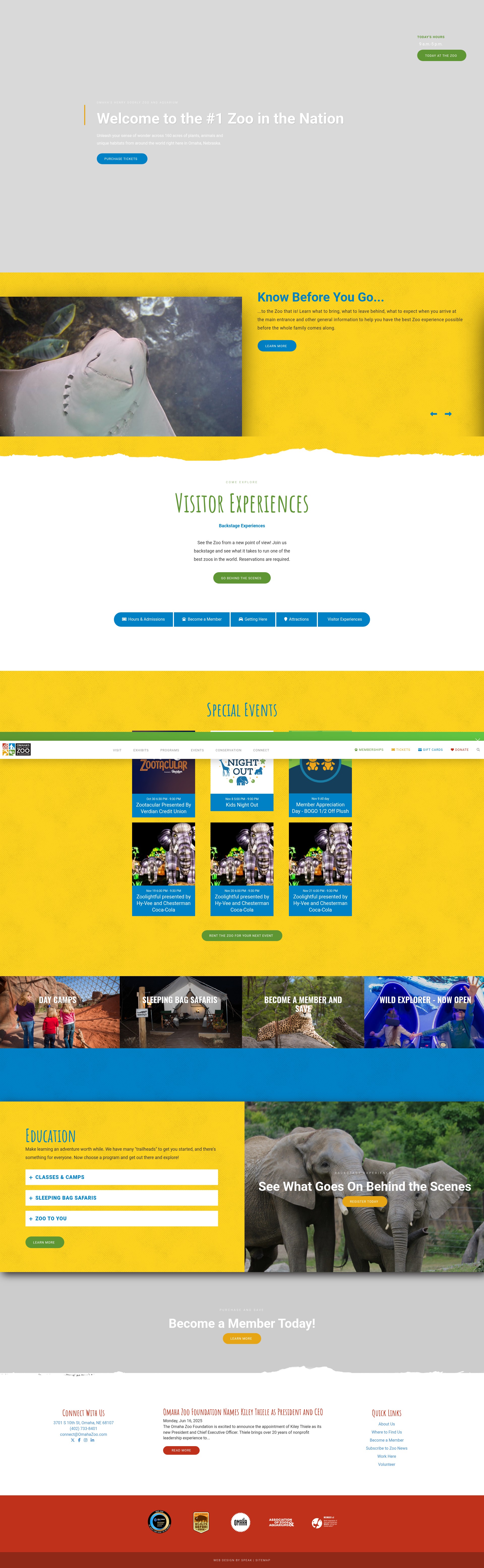 Screenshot of omahazoo.com