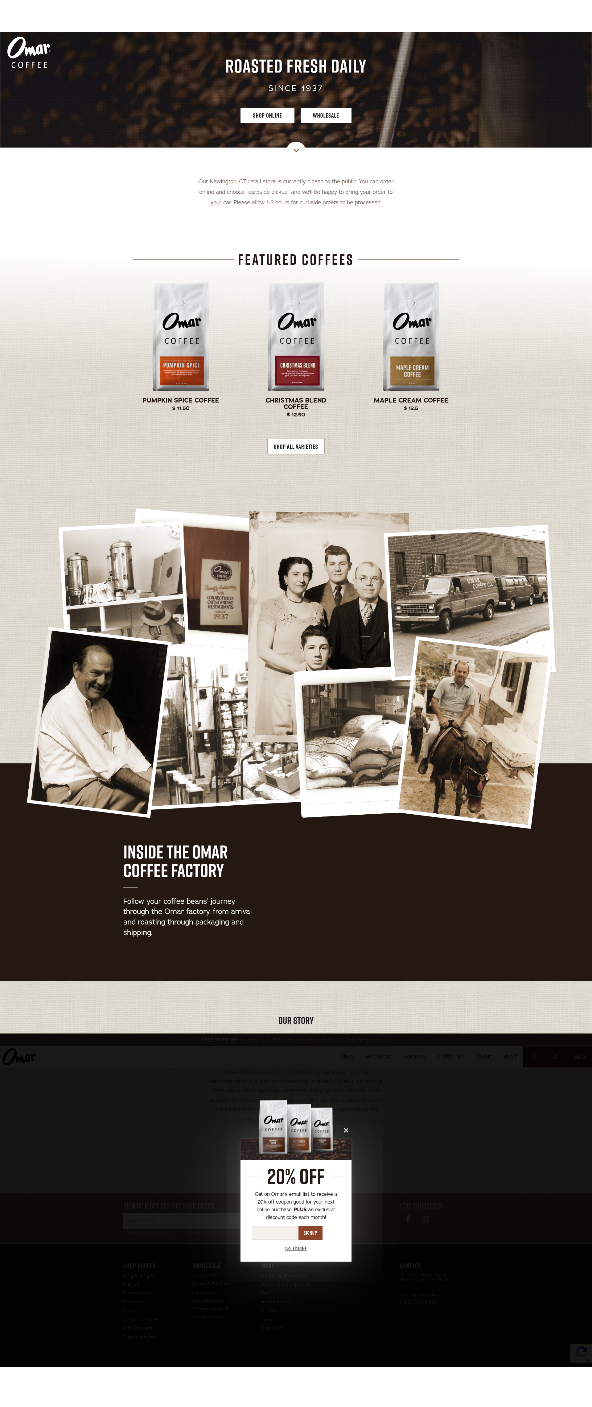 Screenshot of omarcoffee.com