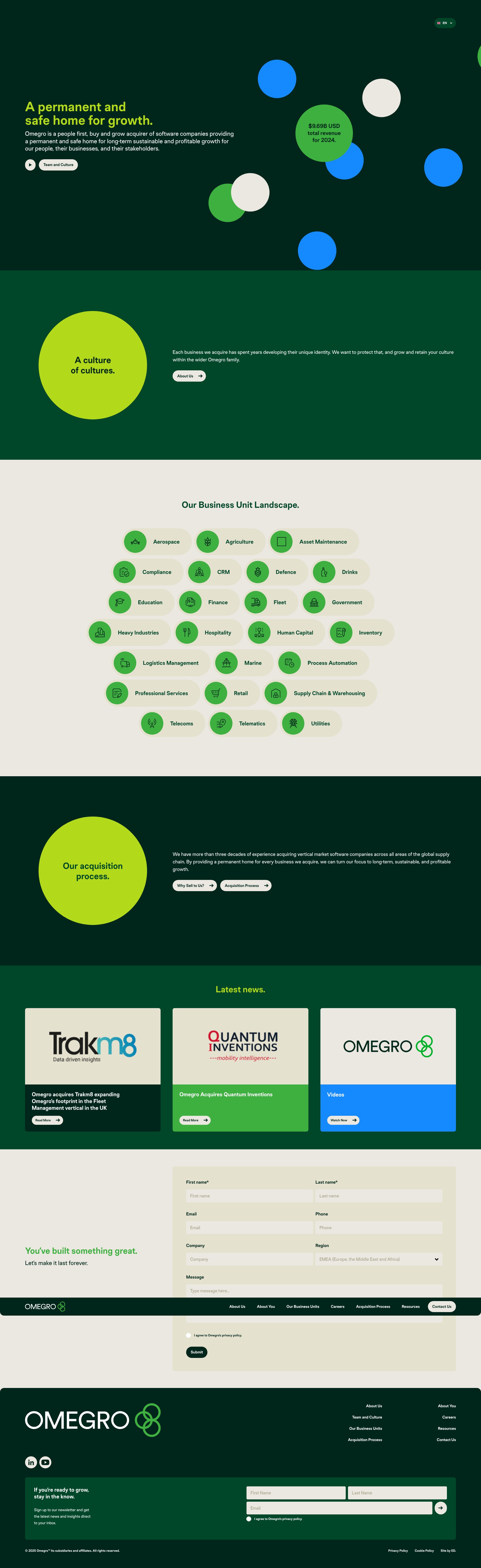 Screenshot of omegro.com