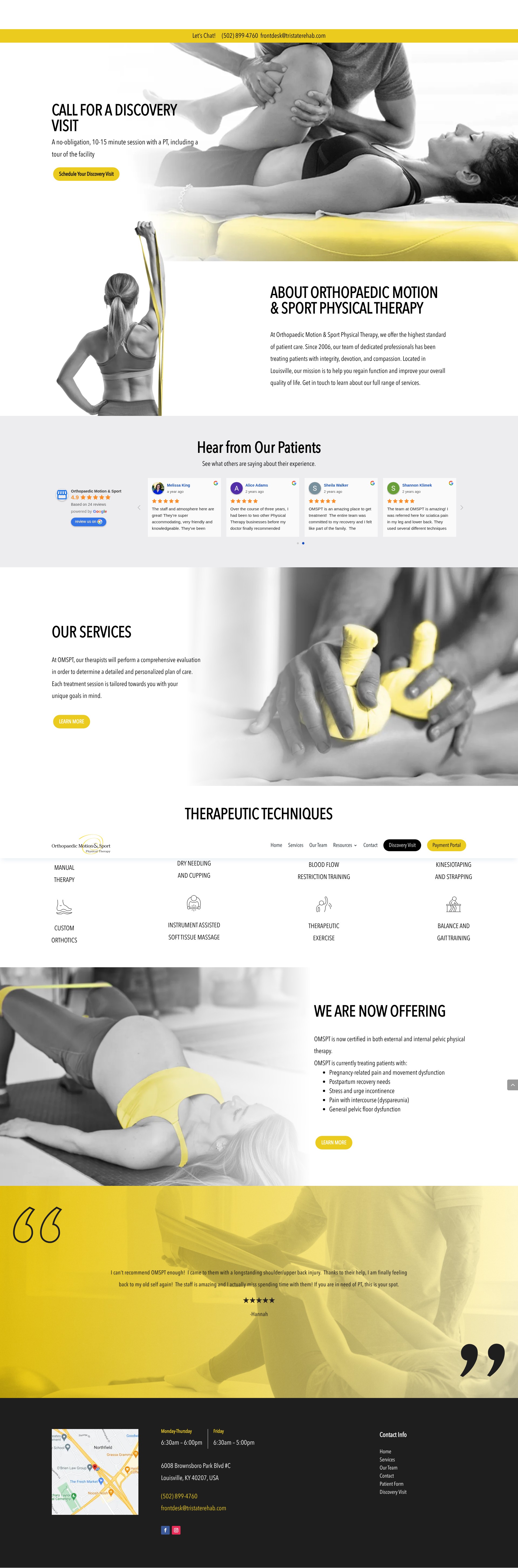 Screenshot of omsphysicaltherapy.com