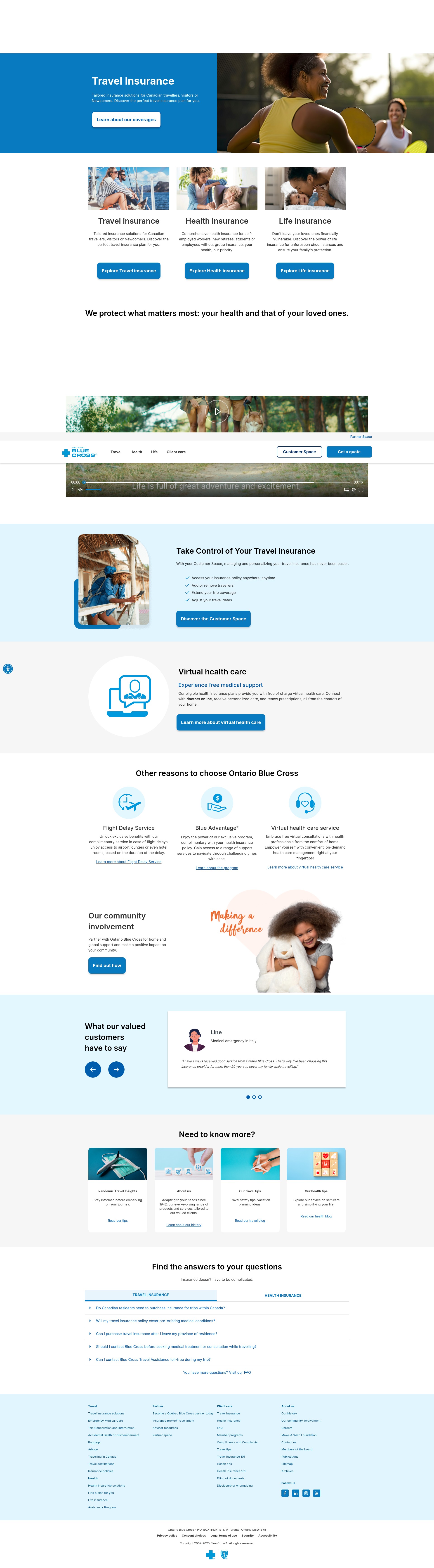 Screenshot of on.bluecross.ca
