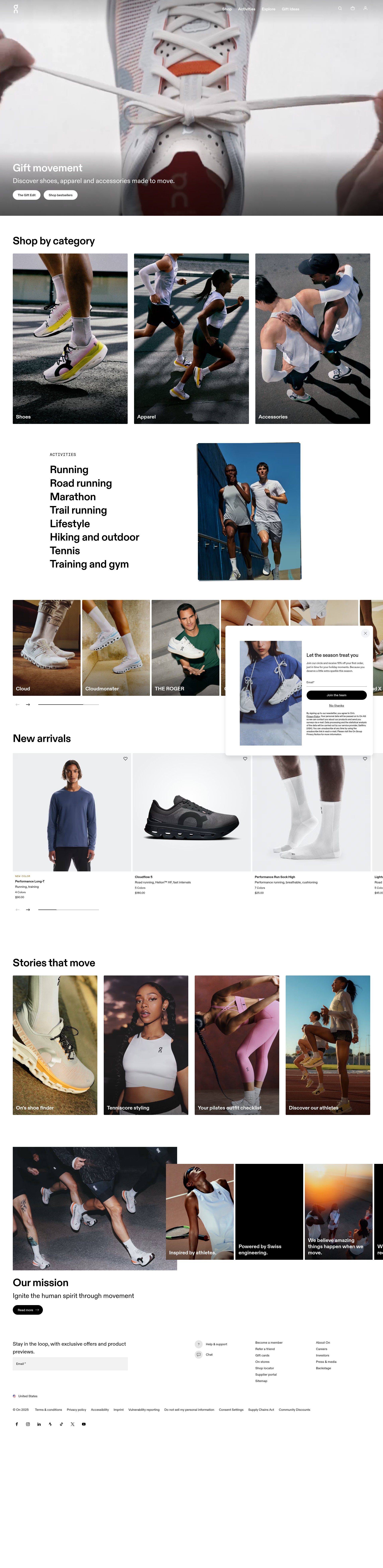 Screenshot of on.com