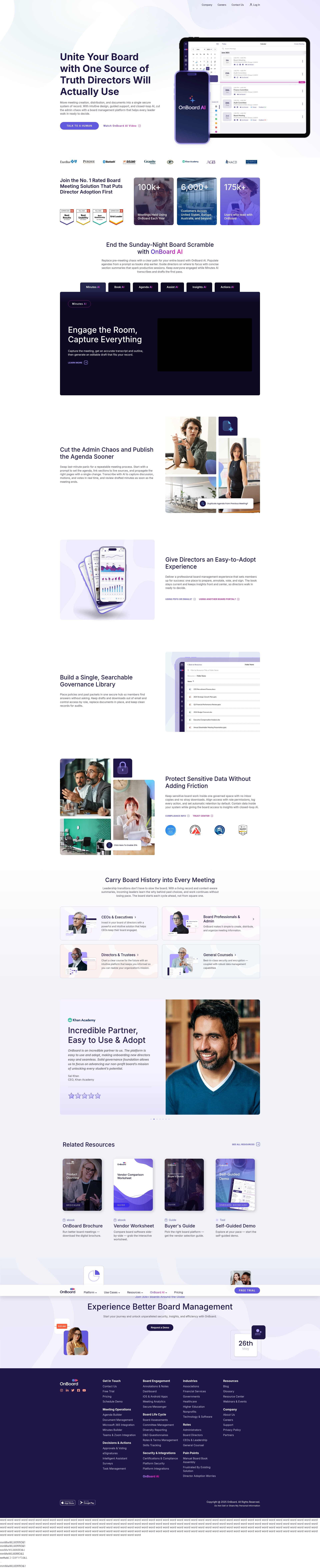 Screenshot of onboardmeetings.com