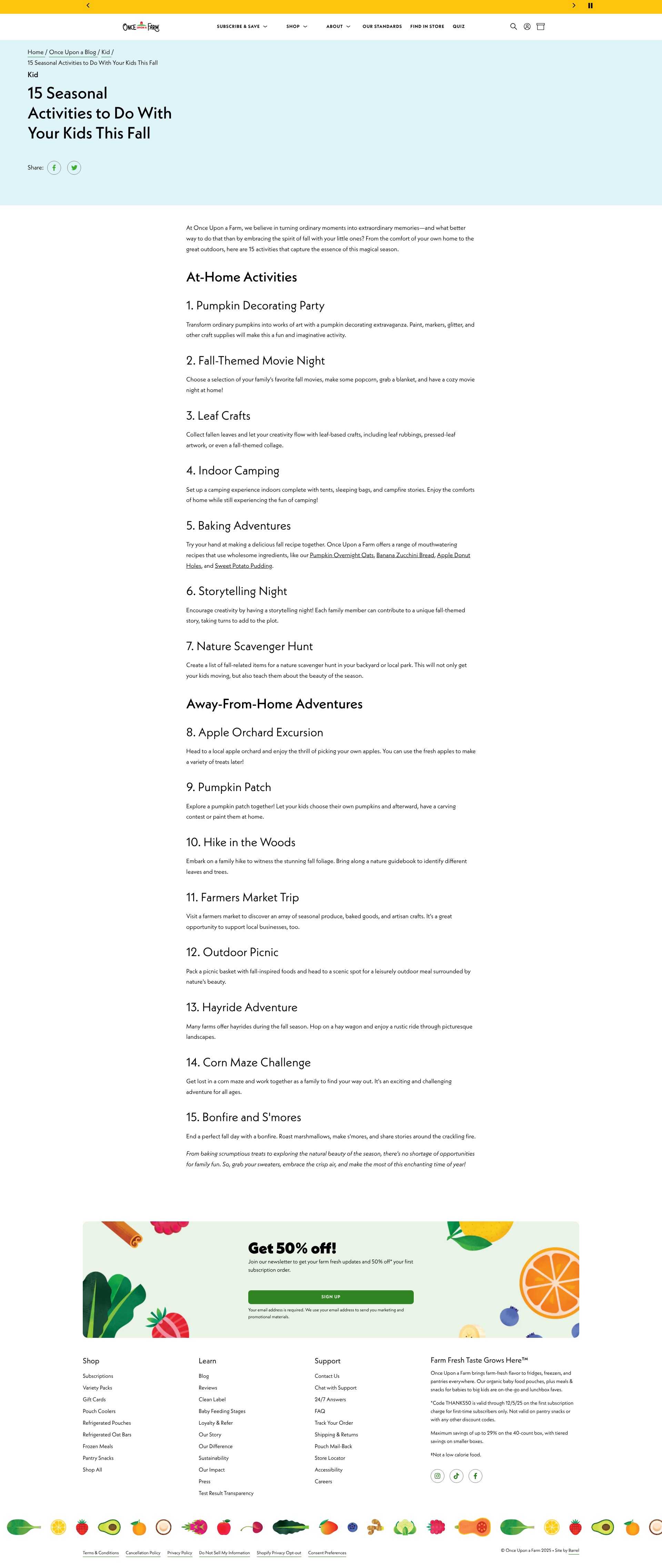 Screenshot of onceuponafarmorganics.com