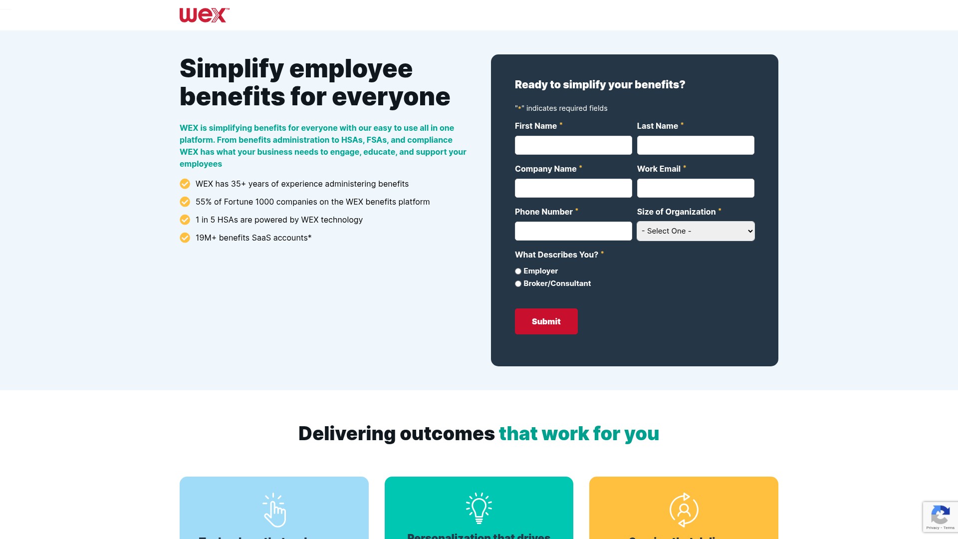 Screenshot of one.wexinc.com