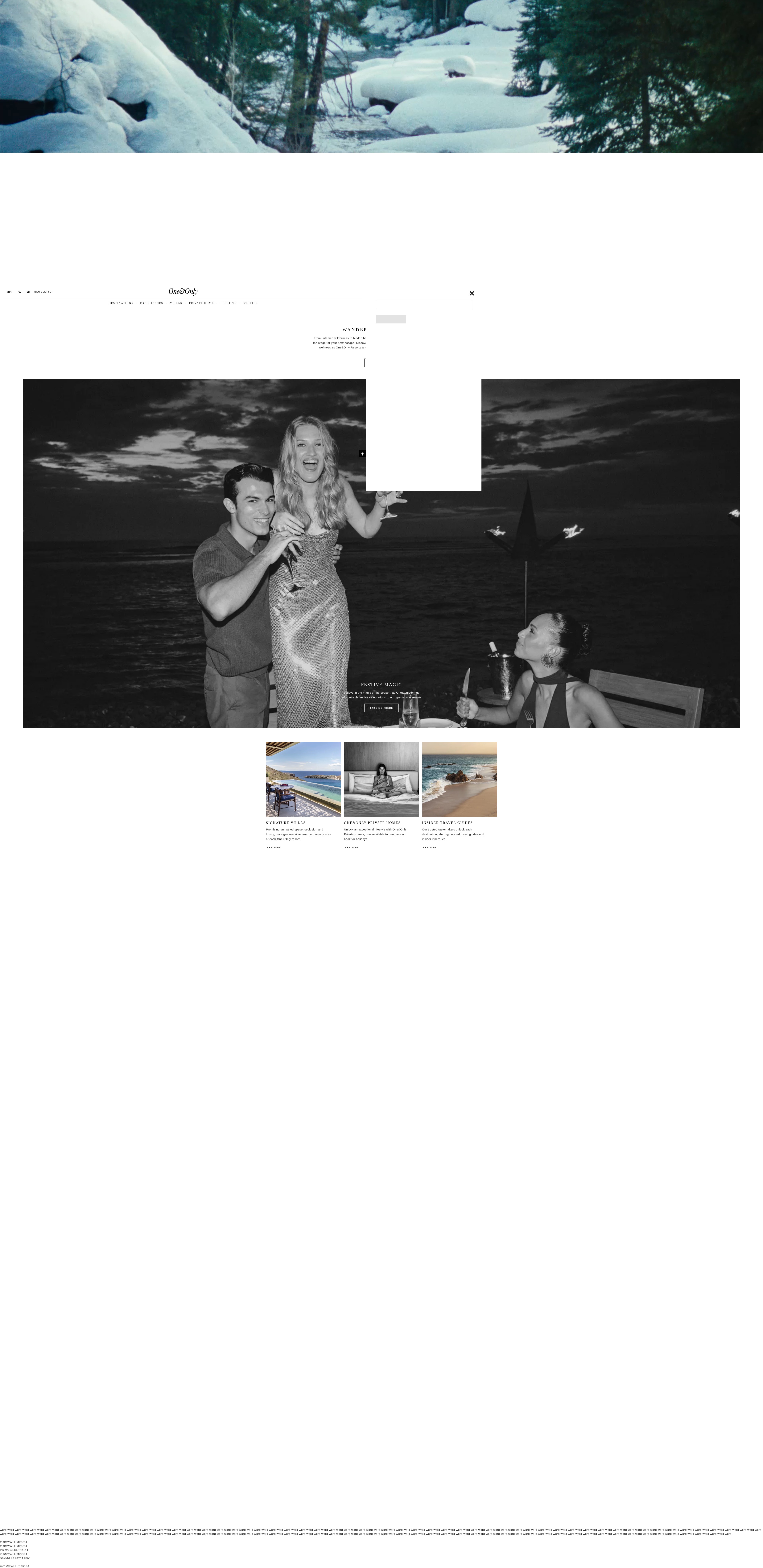 Screenshot of oneandonlyresorts.com