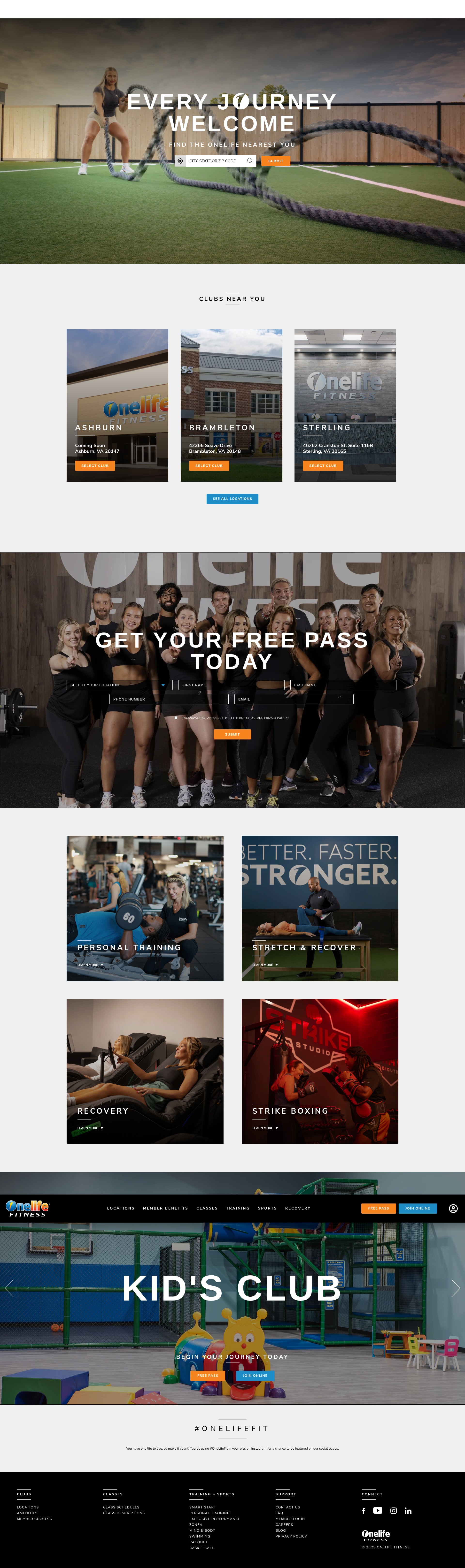 Screenshot of onelifefitness.com