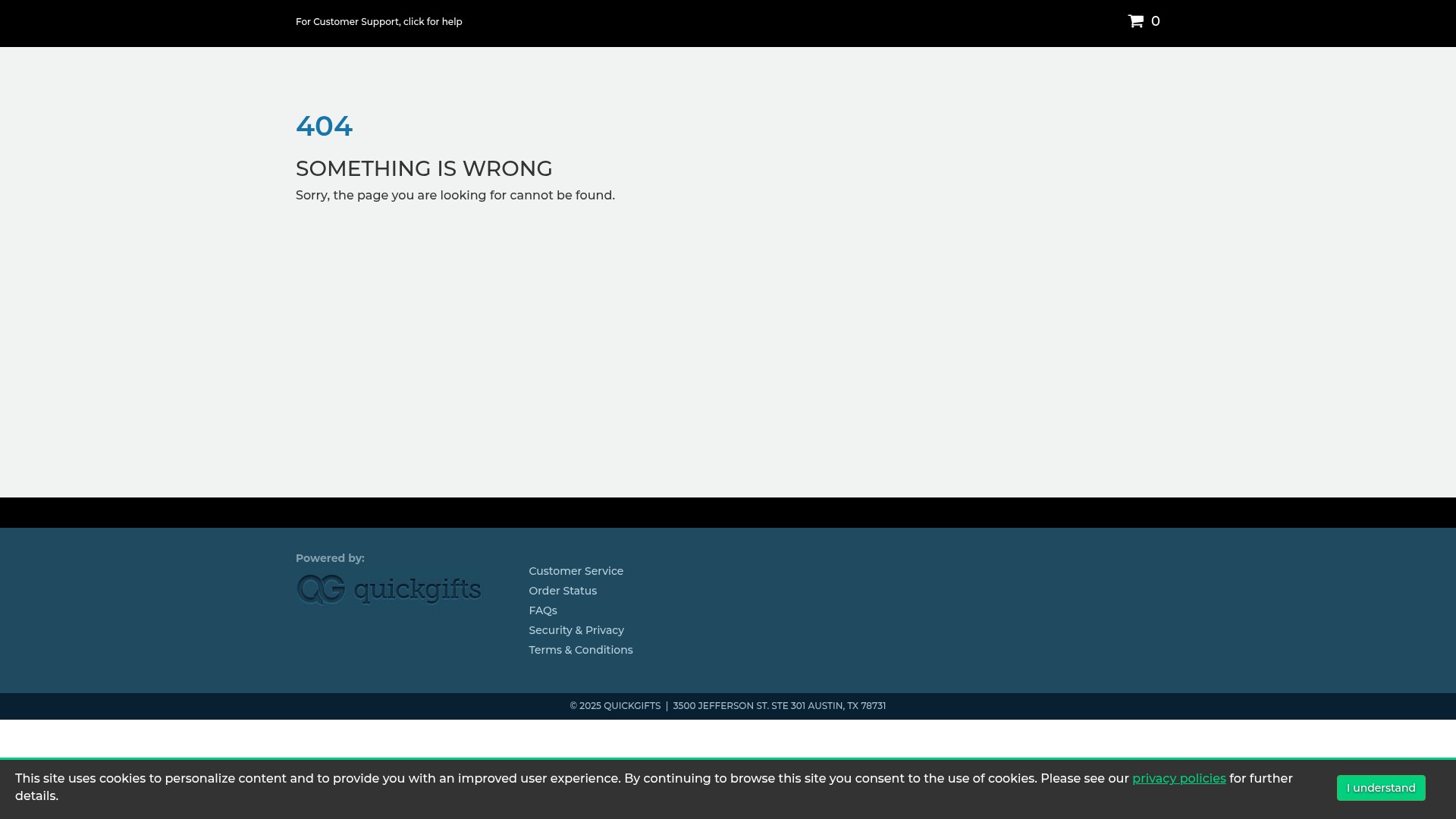 Screenshot of onelink.quickgifts.com