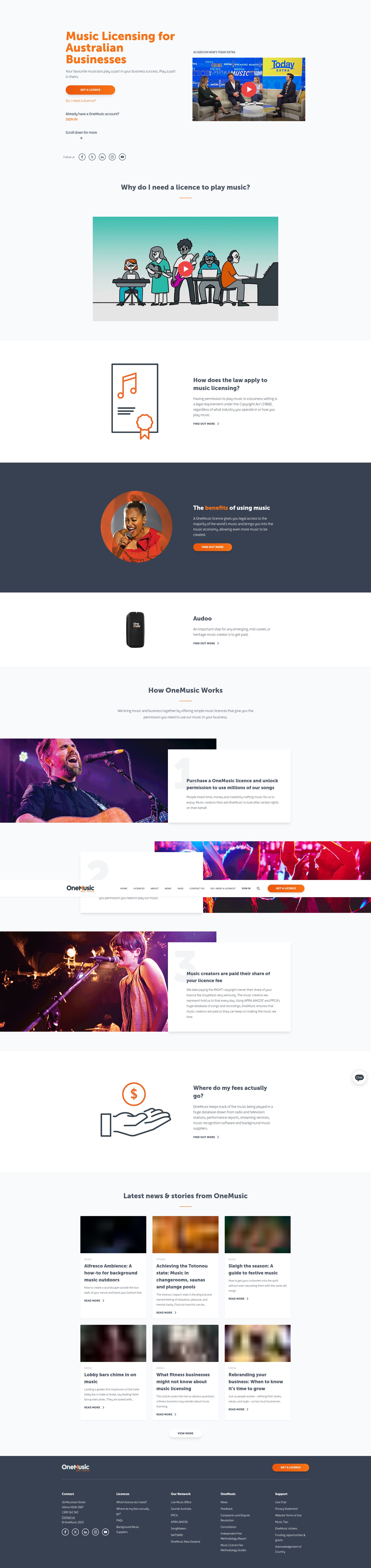 Screenshot of onemusic.com.au