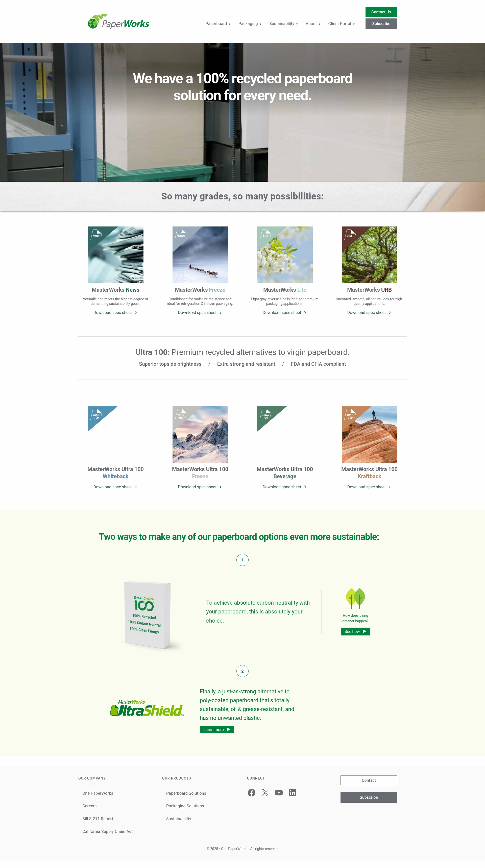 Screenshot of onepaperworks.com