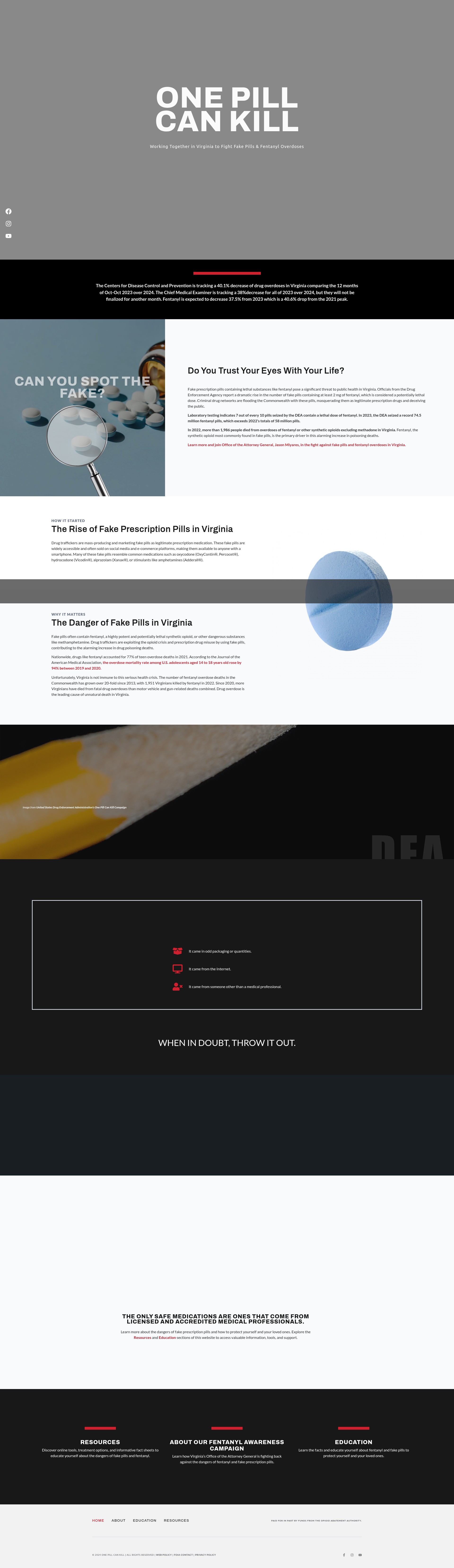 Screenshot of onepillcankillva.org