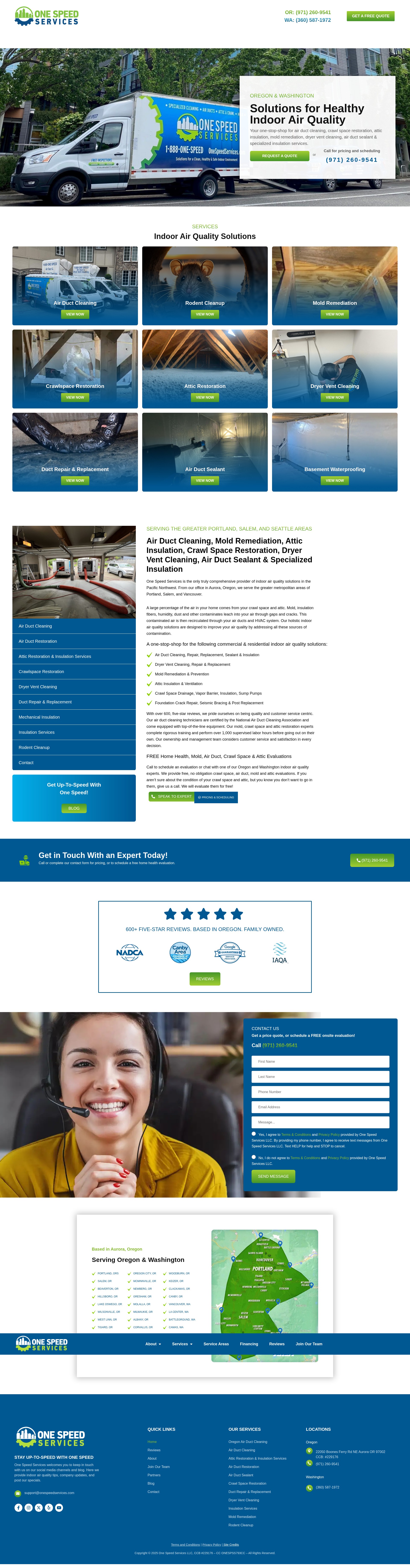 Screenshot of onespeedservices.com