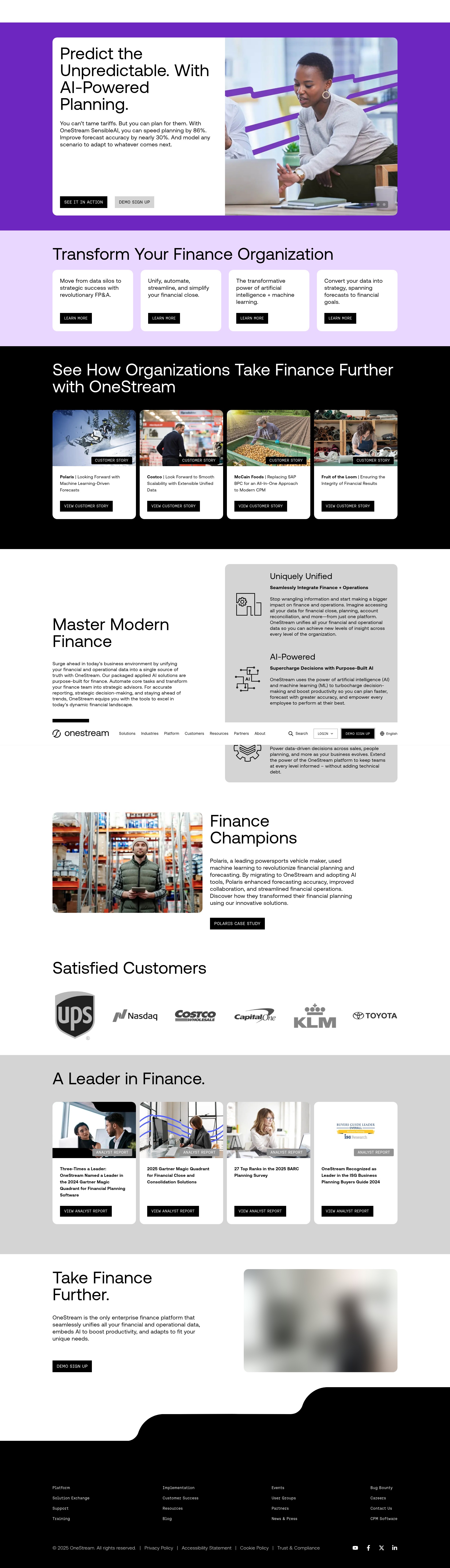 Screenshot of onestream.com