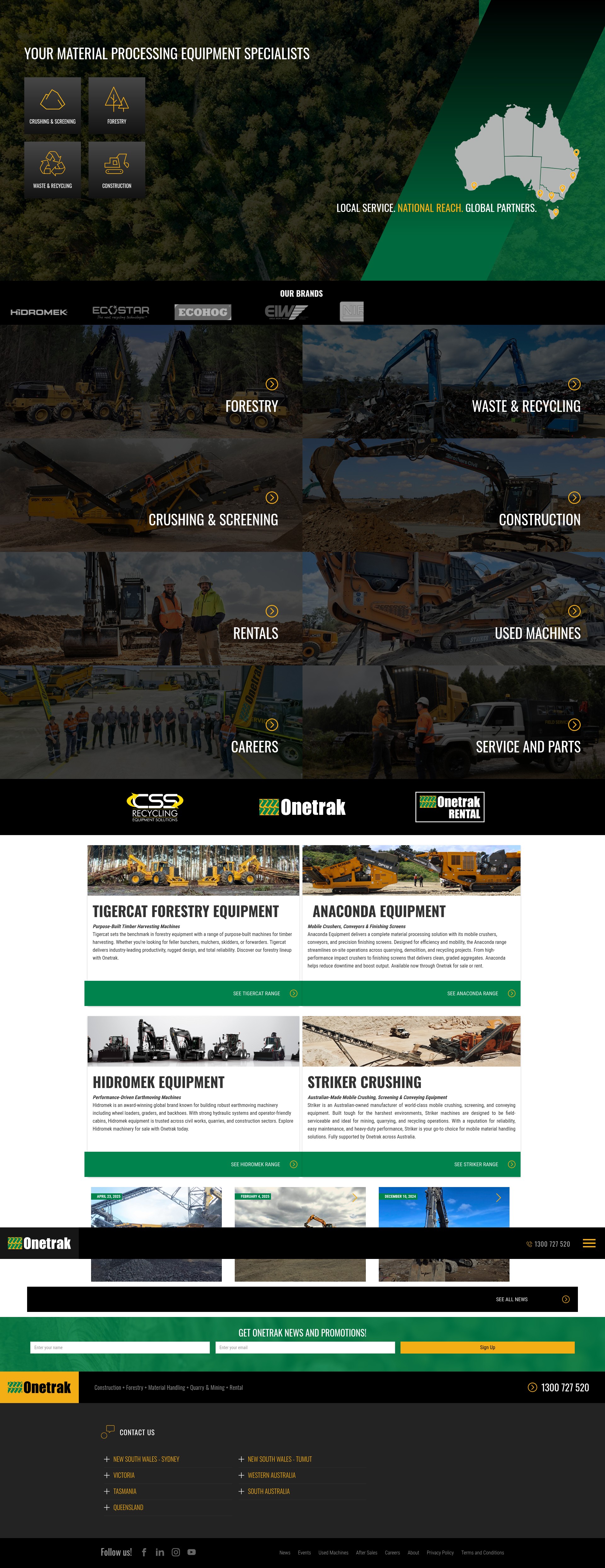 Screenshot of onetrak.com.au