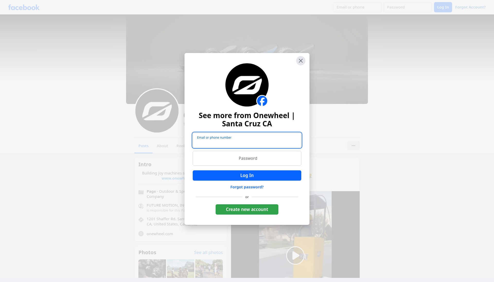 Screenshot of onewheel.com