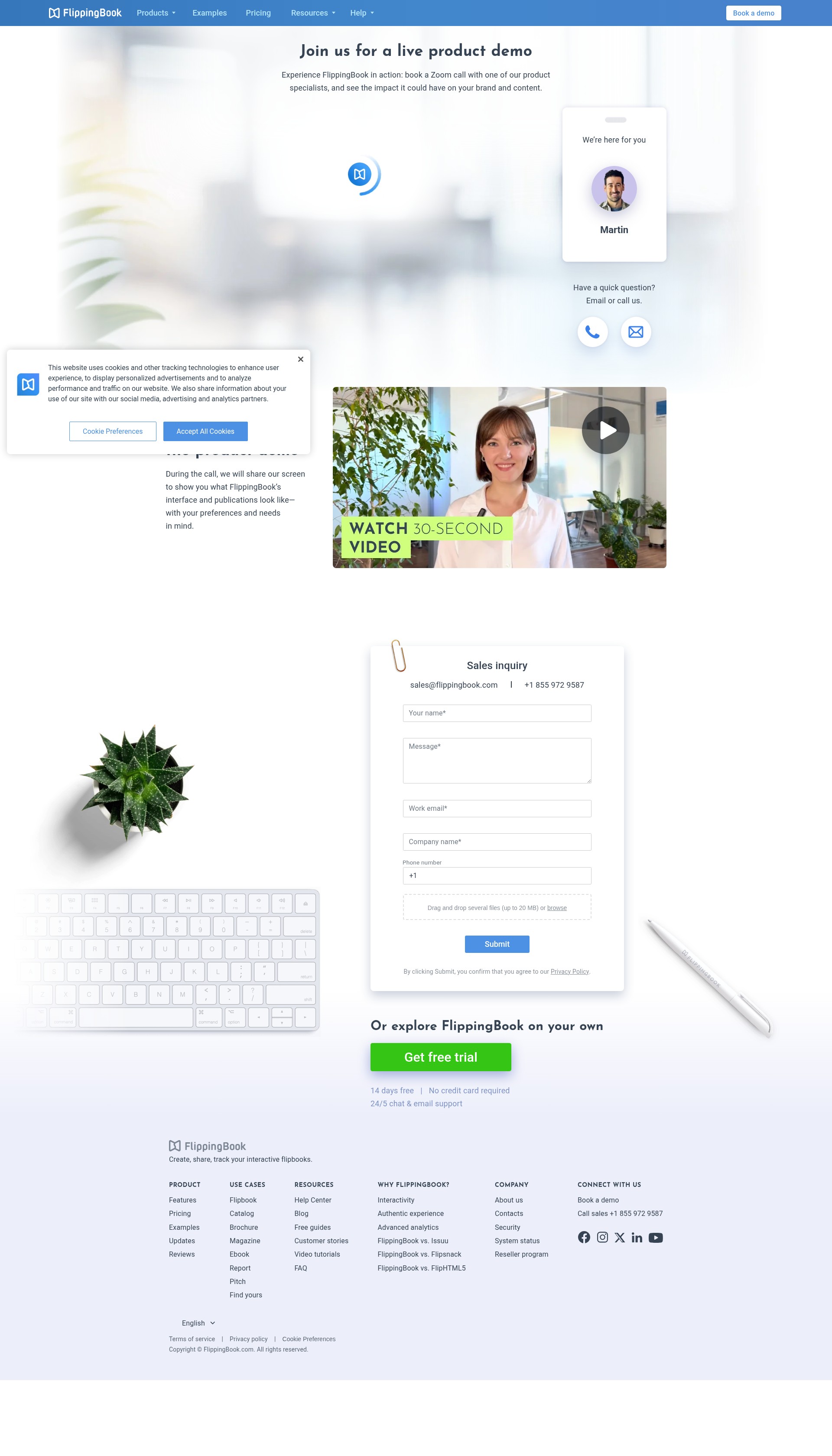 Screenshot of online.flippingbook.com