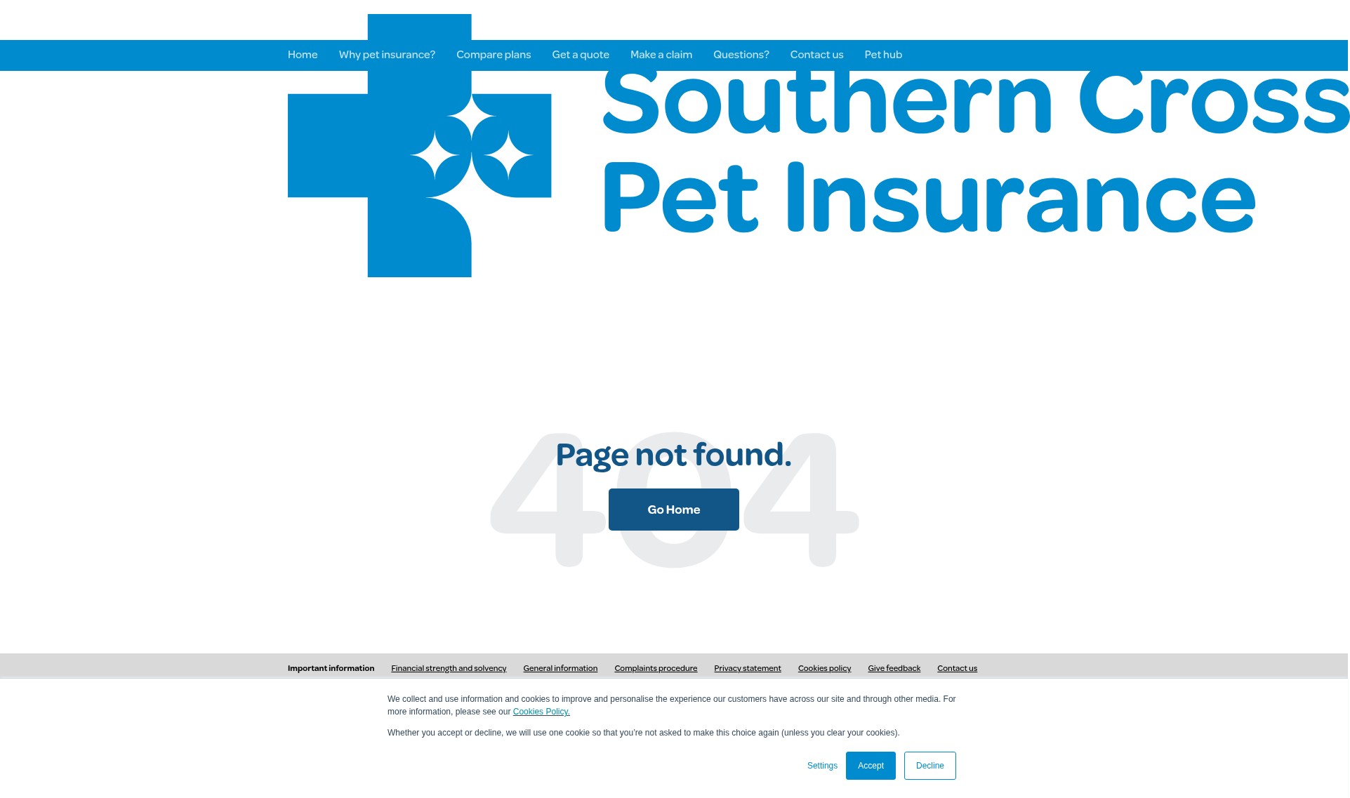 Screenshot of online.southerncrosspet.co.nz